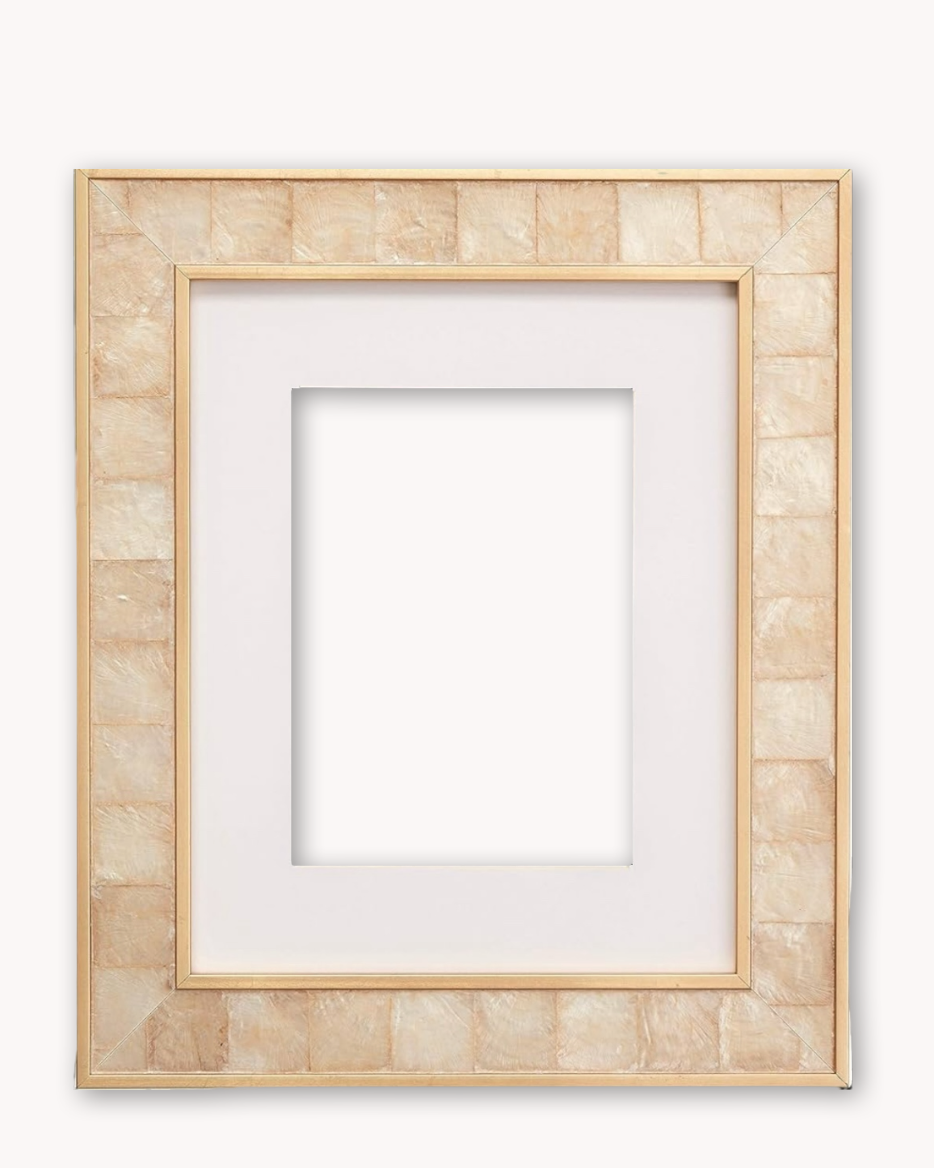 Mother Of Pearl Wood Frame - Silver ( for works on paper and panel )