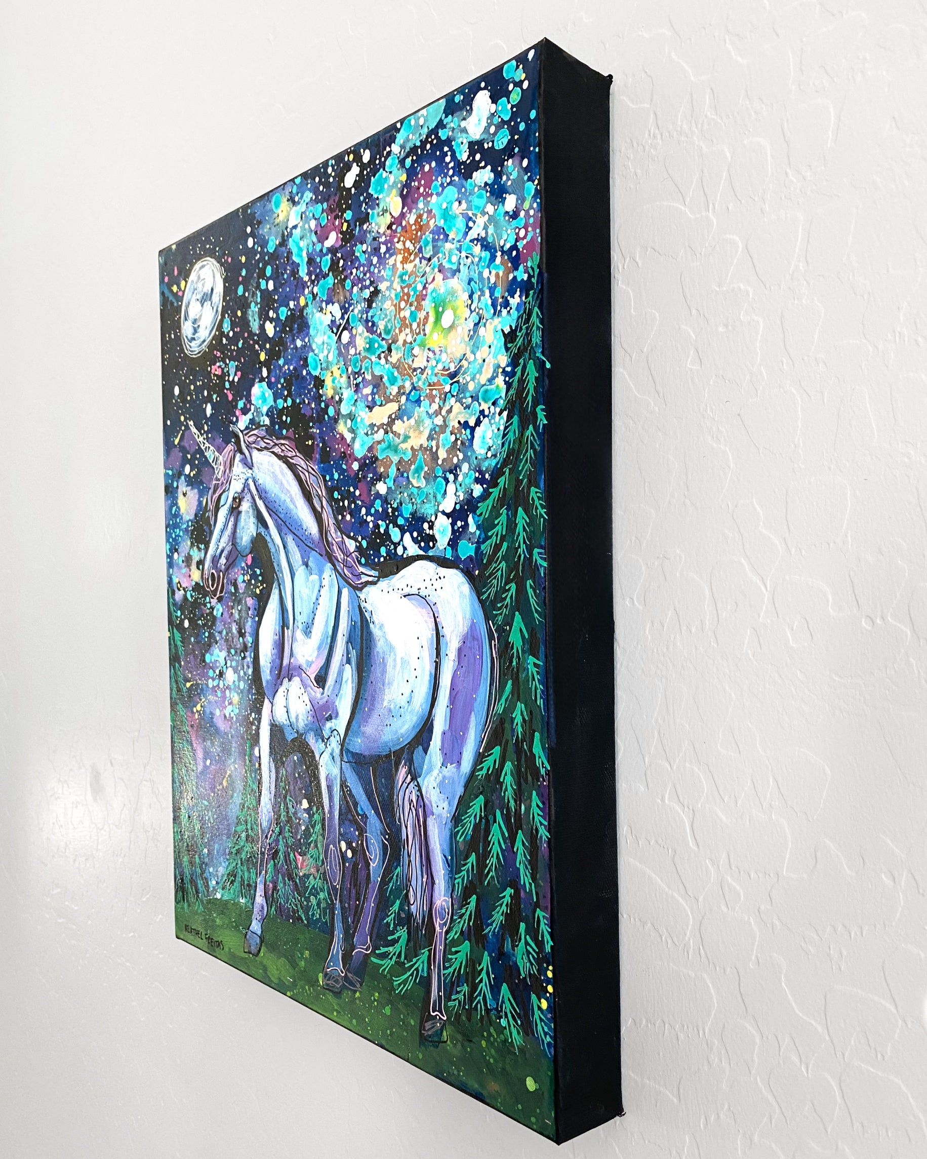 Spiral Galaxy Unicorn ( Original Painting )