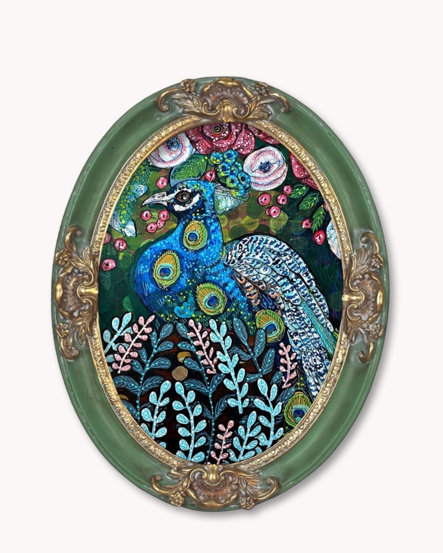 Blue Boy Peacock Trinket Tray