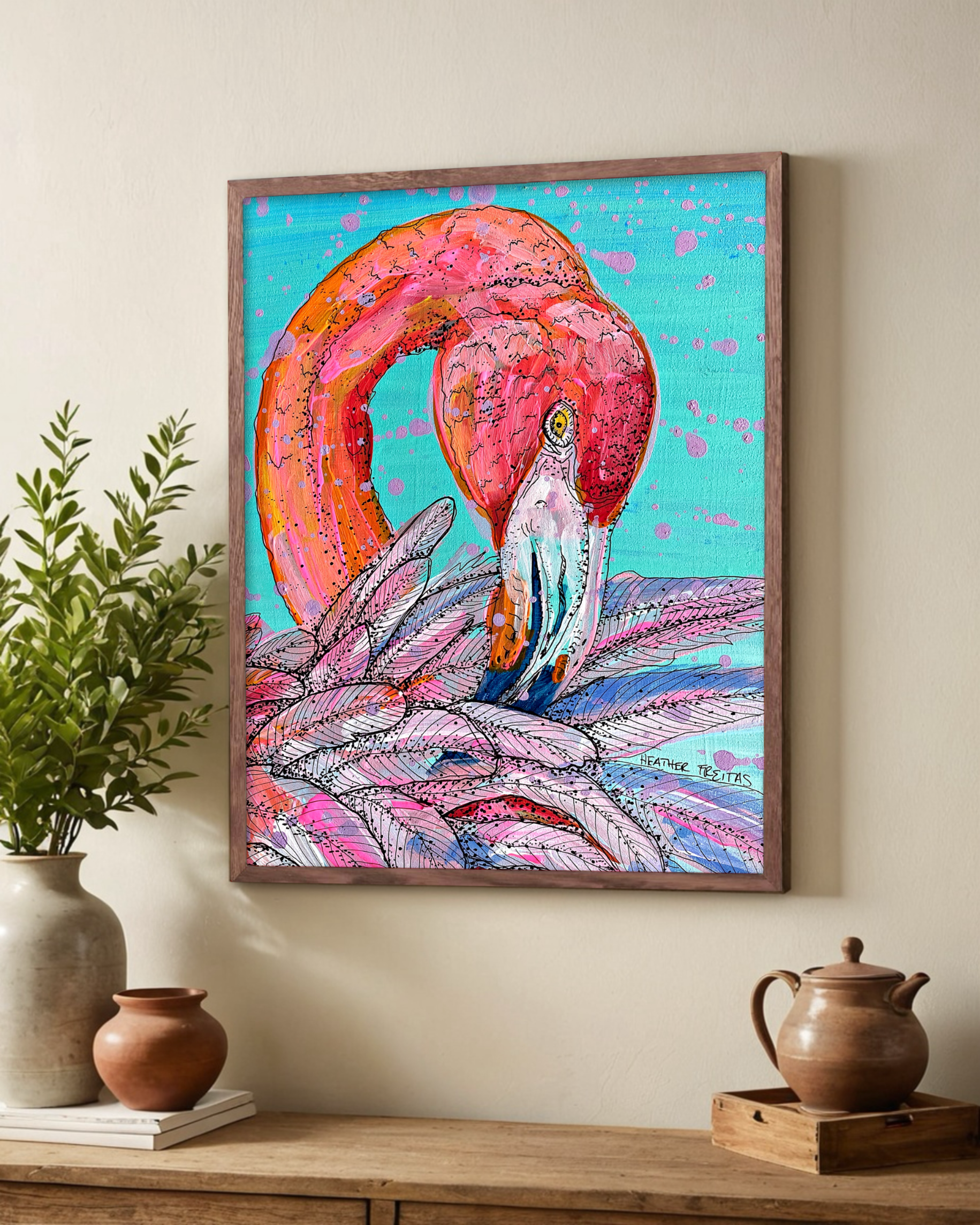 Garnet Flamingo - Limited Edition Print