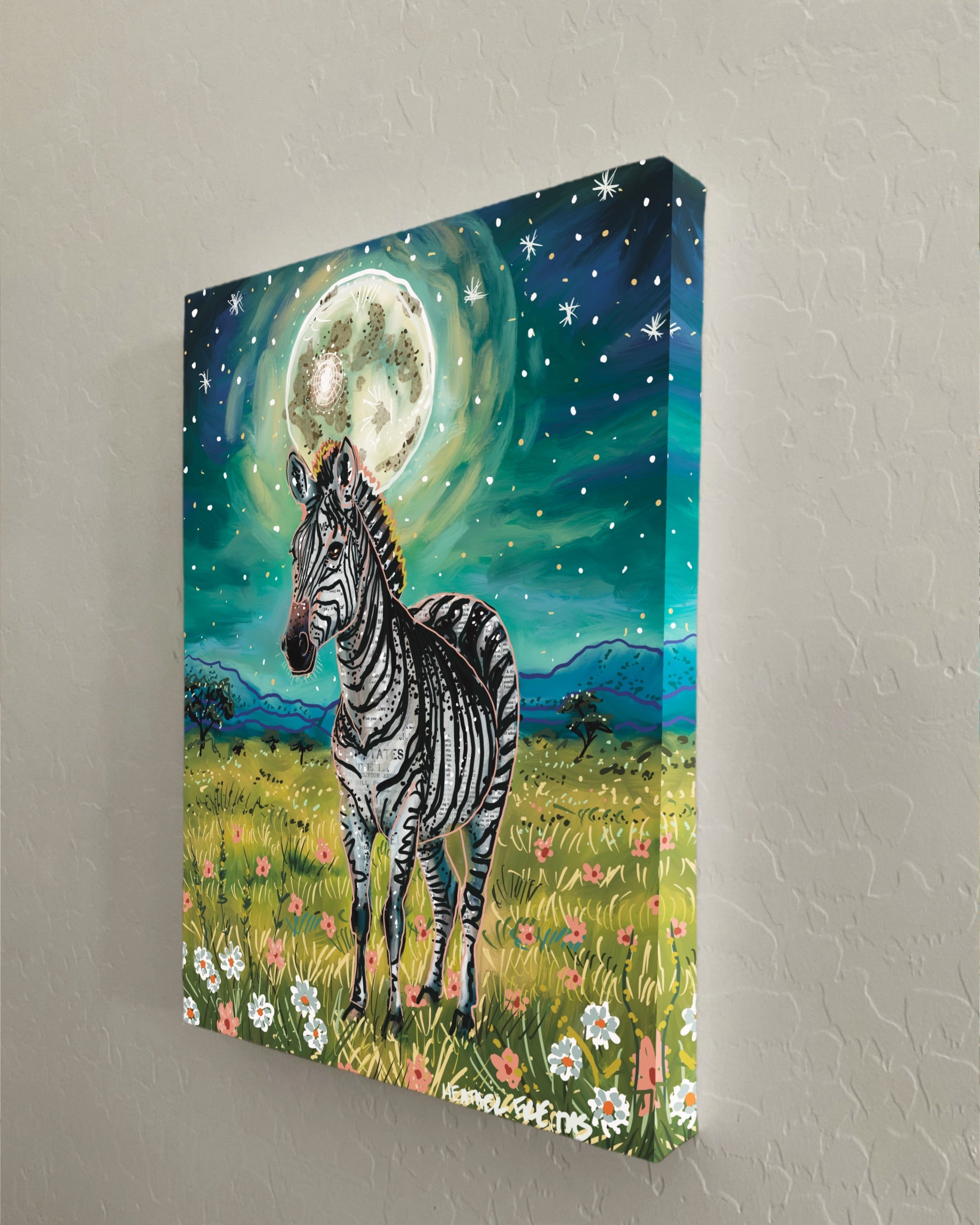 Floral Zebra - Limited Edition Print