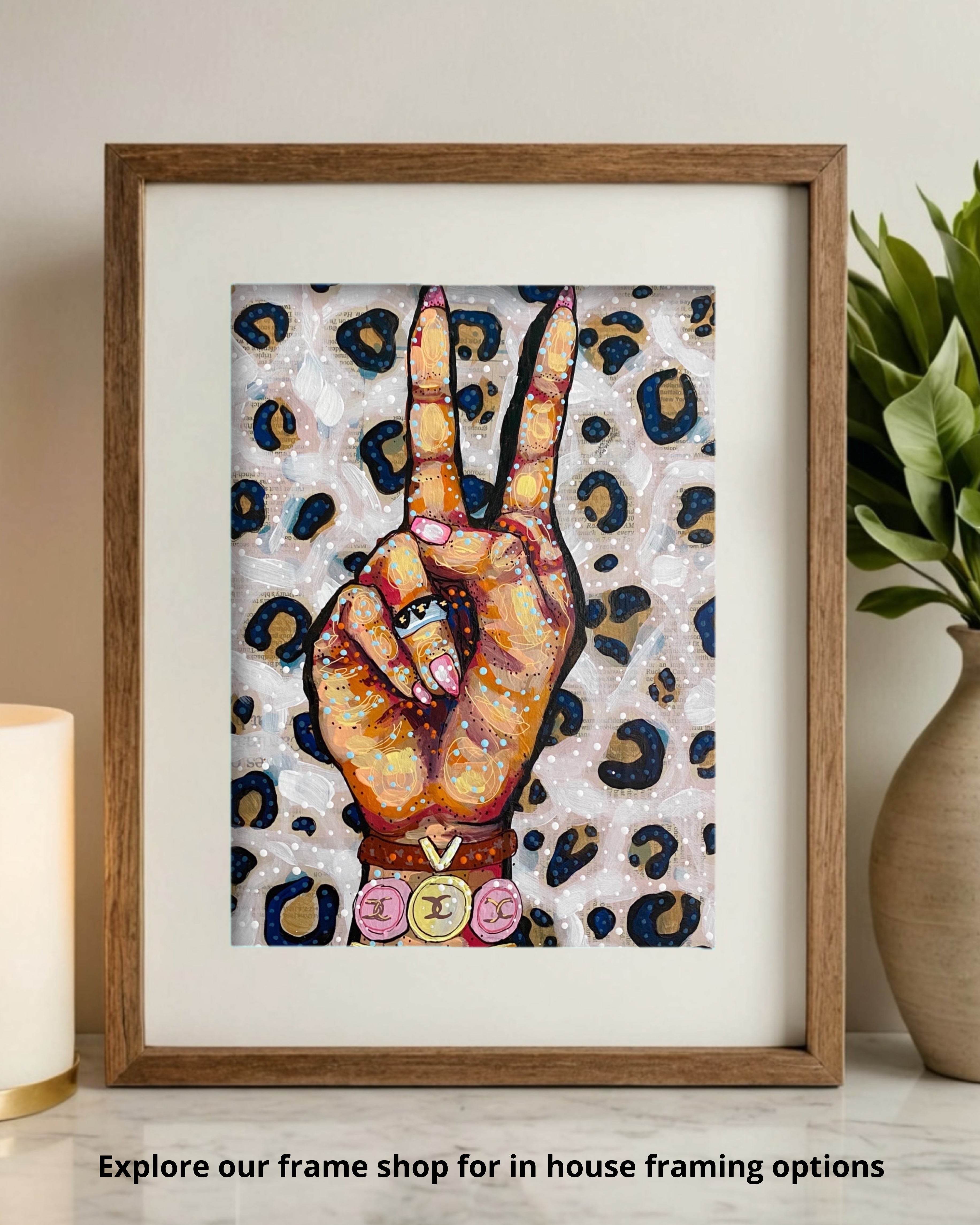 Peace, Love Fashion & Leopard - Limited Edition Print