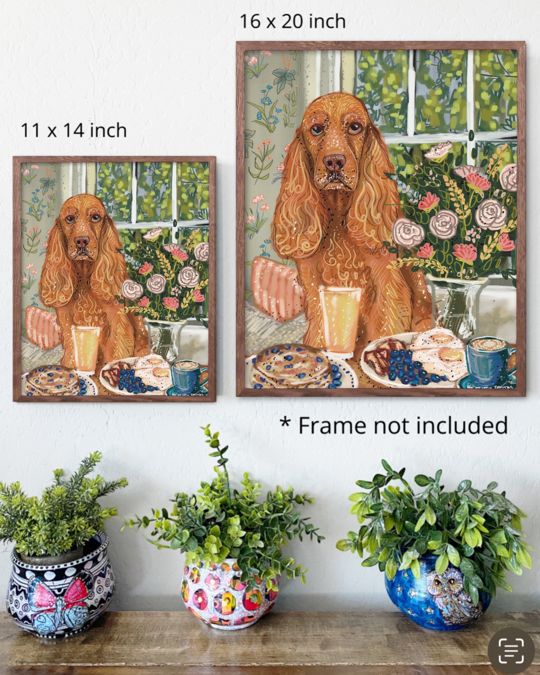 Build Your Own Dining Dog Art Print - Cocker Spaniel