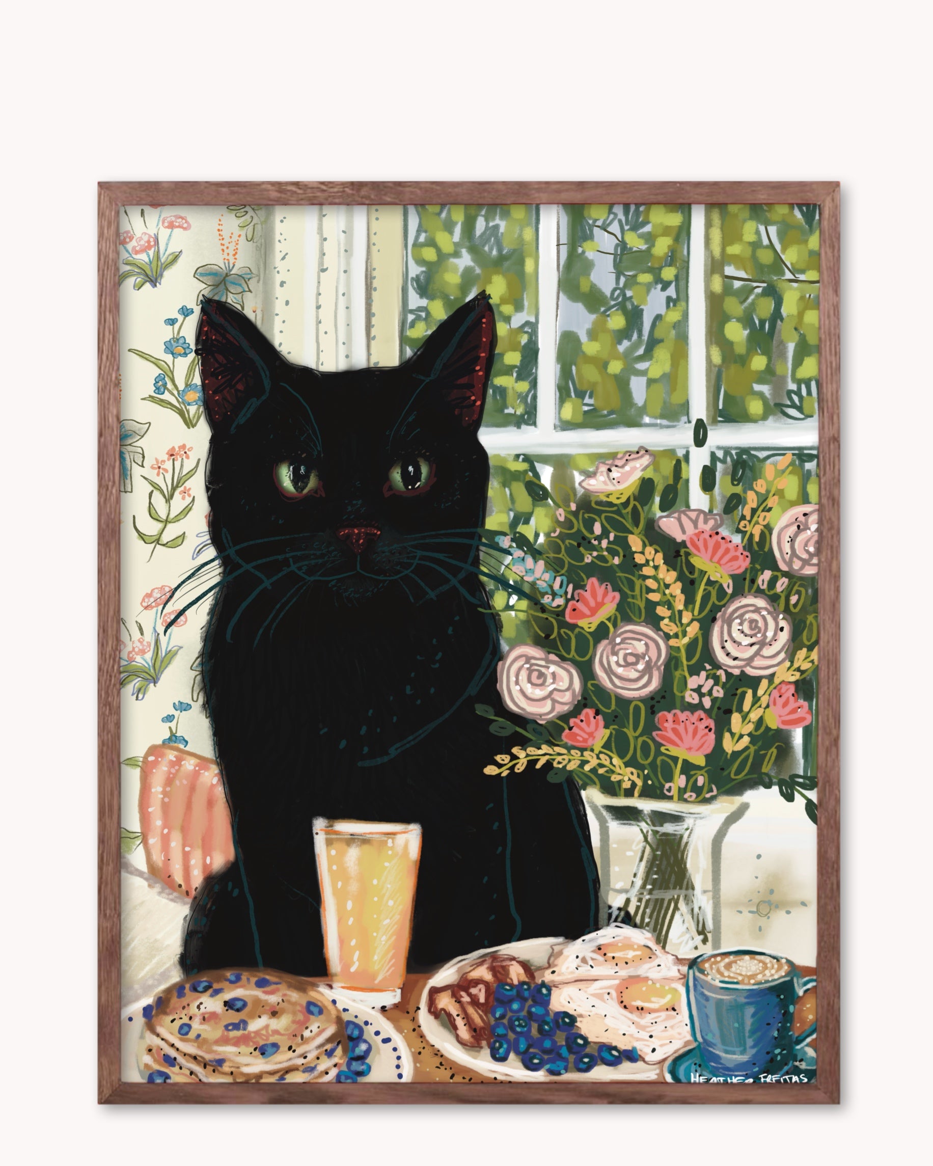 Black Cat - Build Your Own Fancy Feast Cat Paper Print