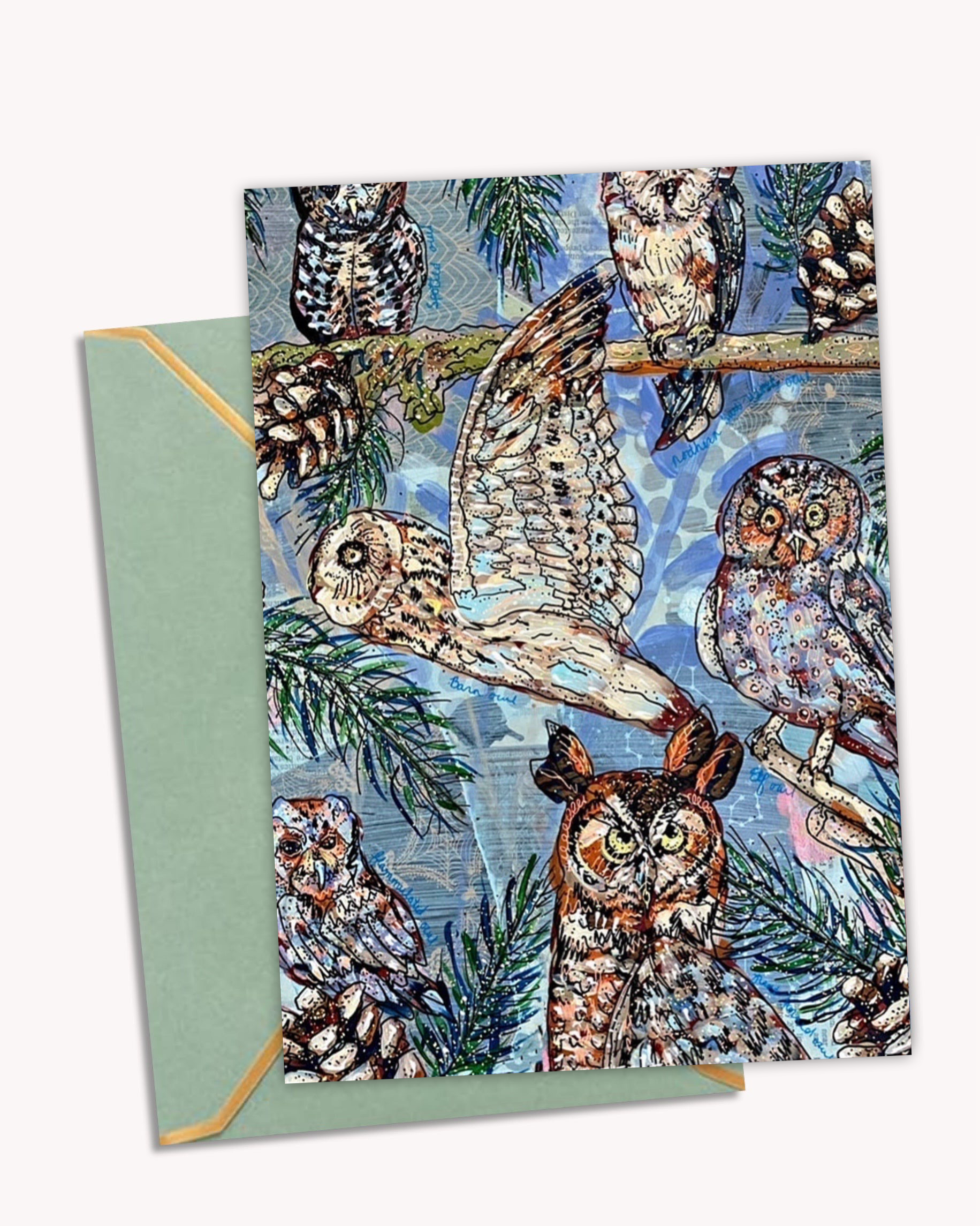 Owl Specimens - Greeting Card / Fine Art Print