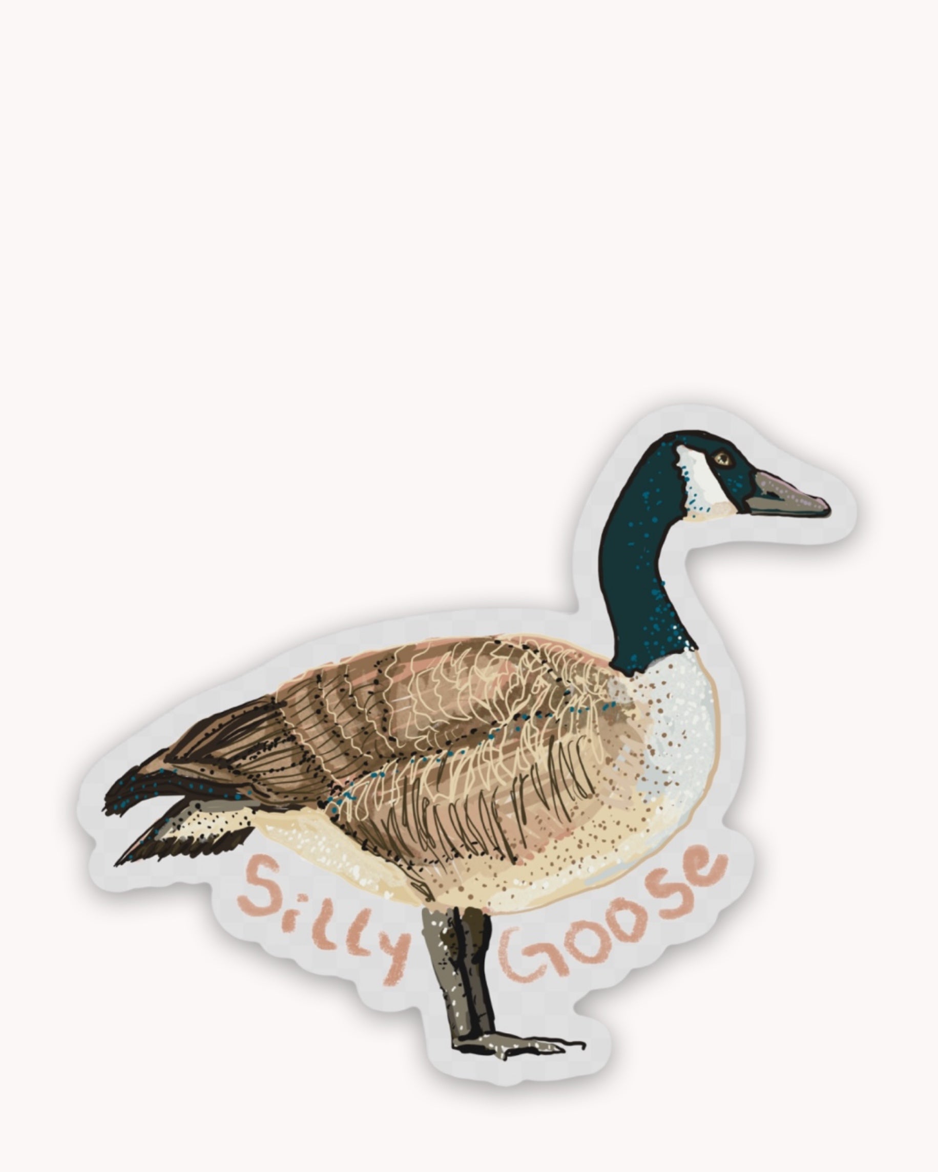 Silky Goose Sticker ( Clear )