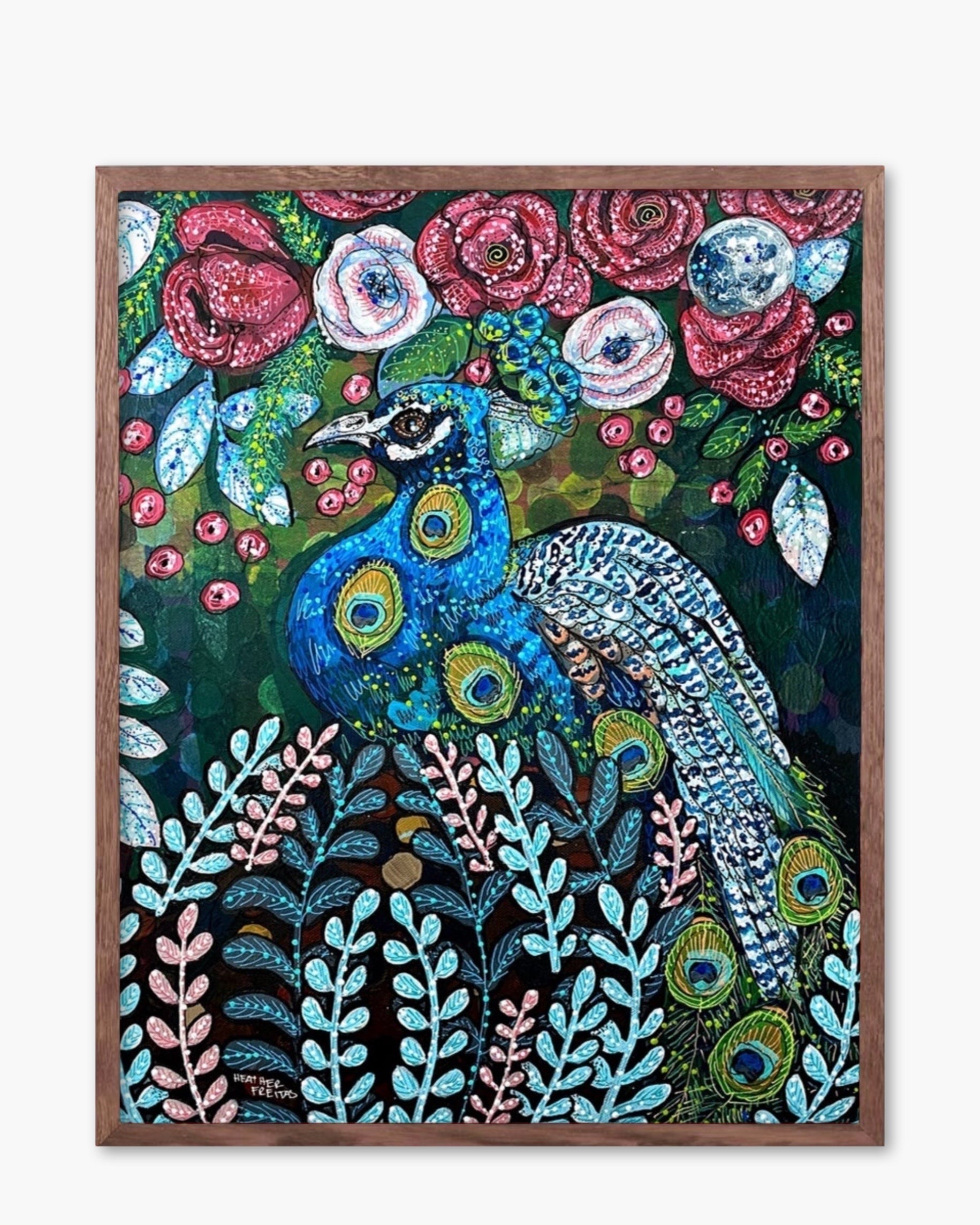 Blue Boy Peacock - Limited Edition Signed Paper Print