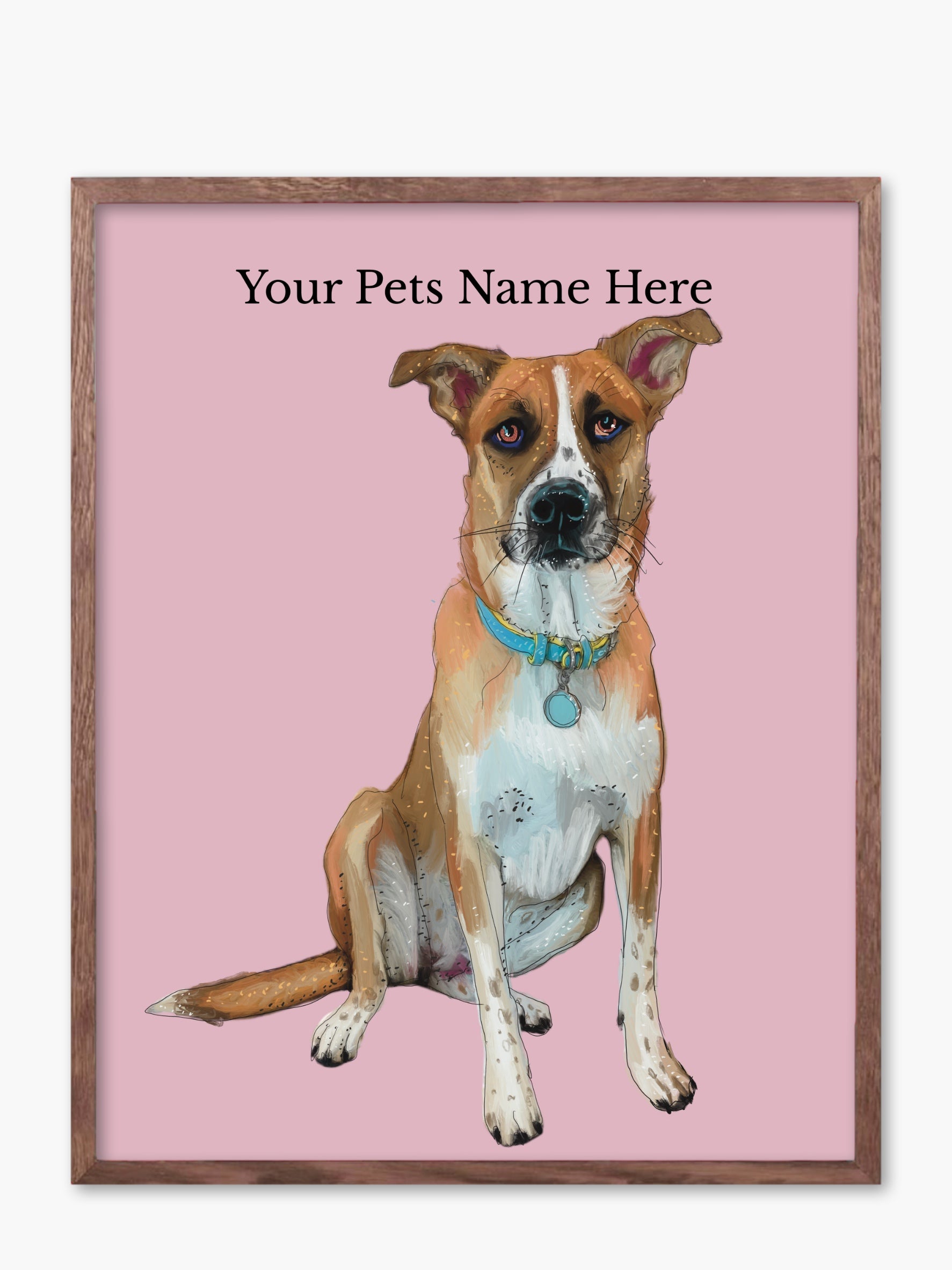 Custom Pet Portrait - Digitally Hand Painted Print