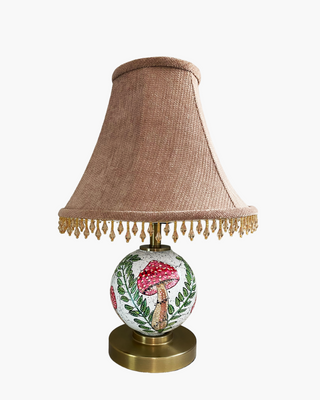 Vintage Mushroom Hand Painted Lamp