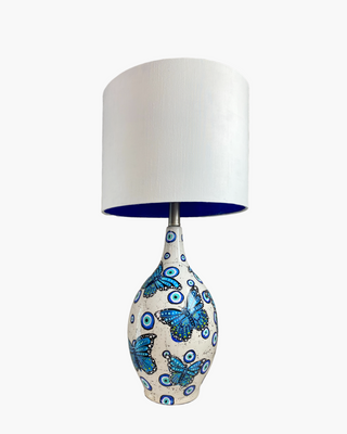 Evil Eye Butterfly Hand Painted Lamp