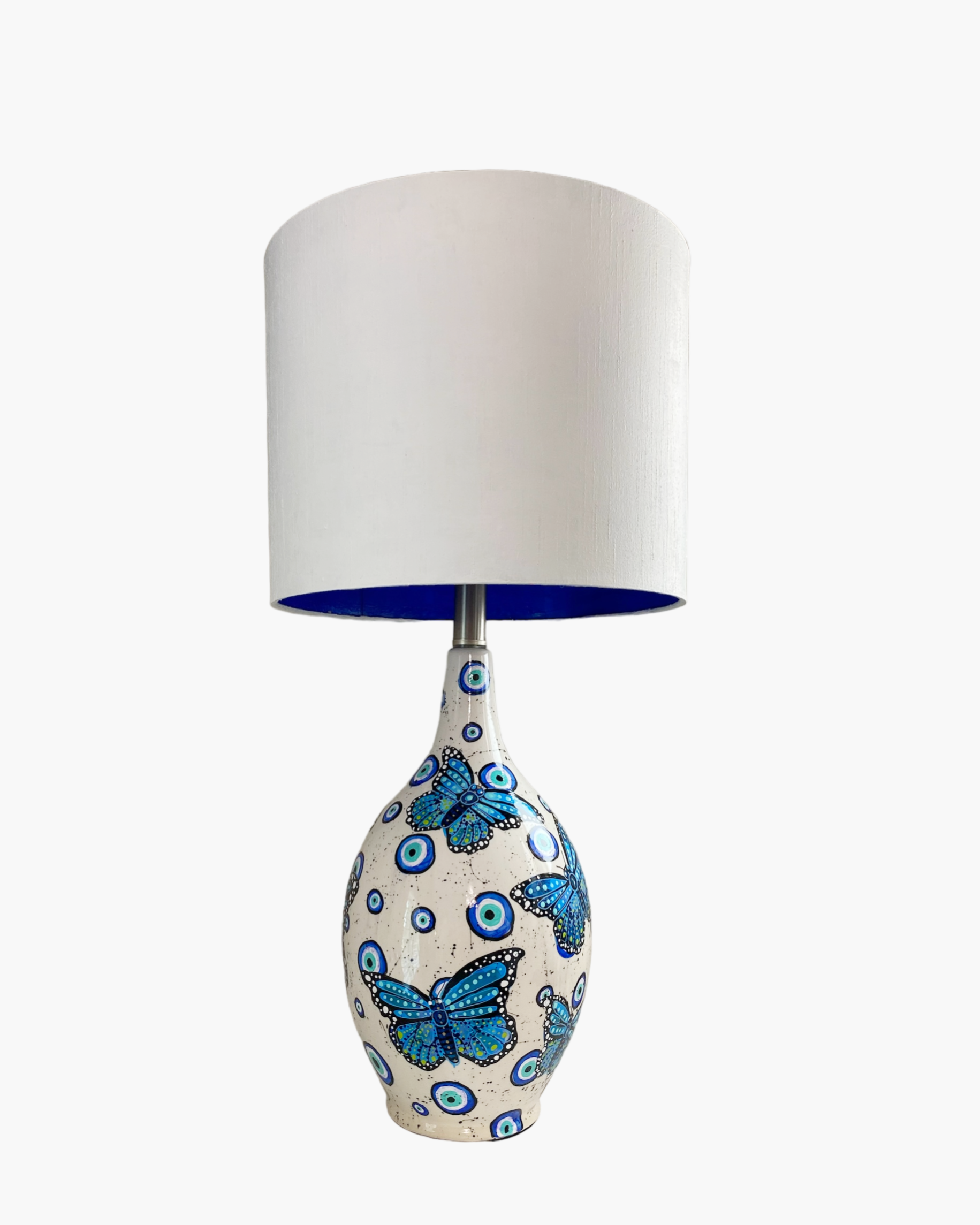 Evil Eye Butterfly Hand Painted Lamp