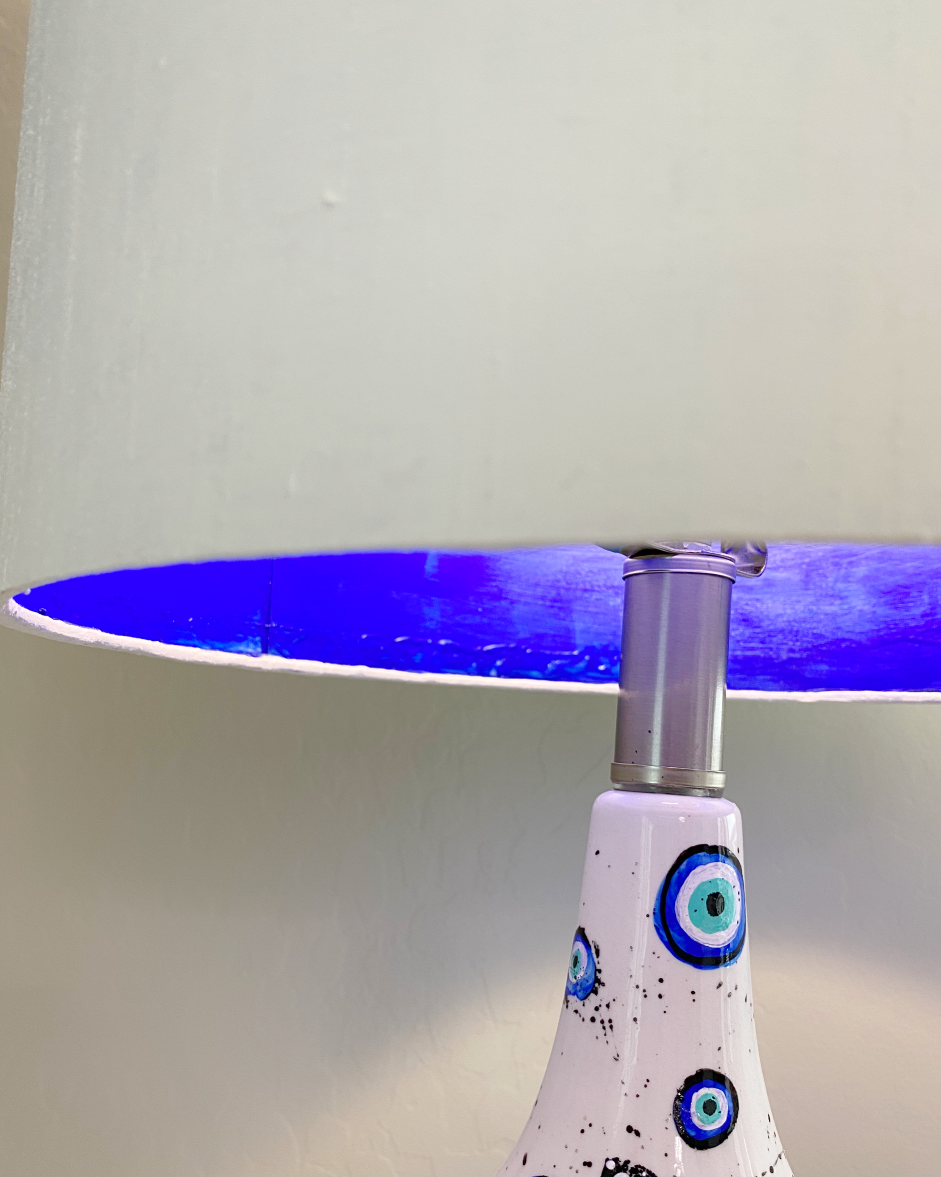 Evil Eye Butterfly Hand Painted Lamp