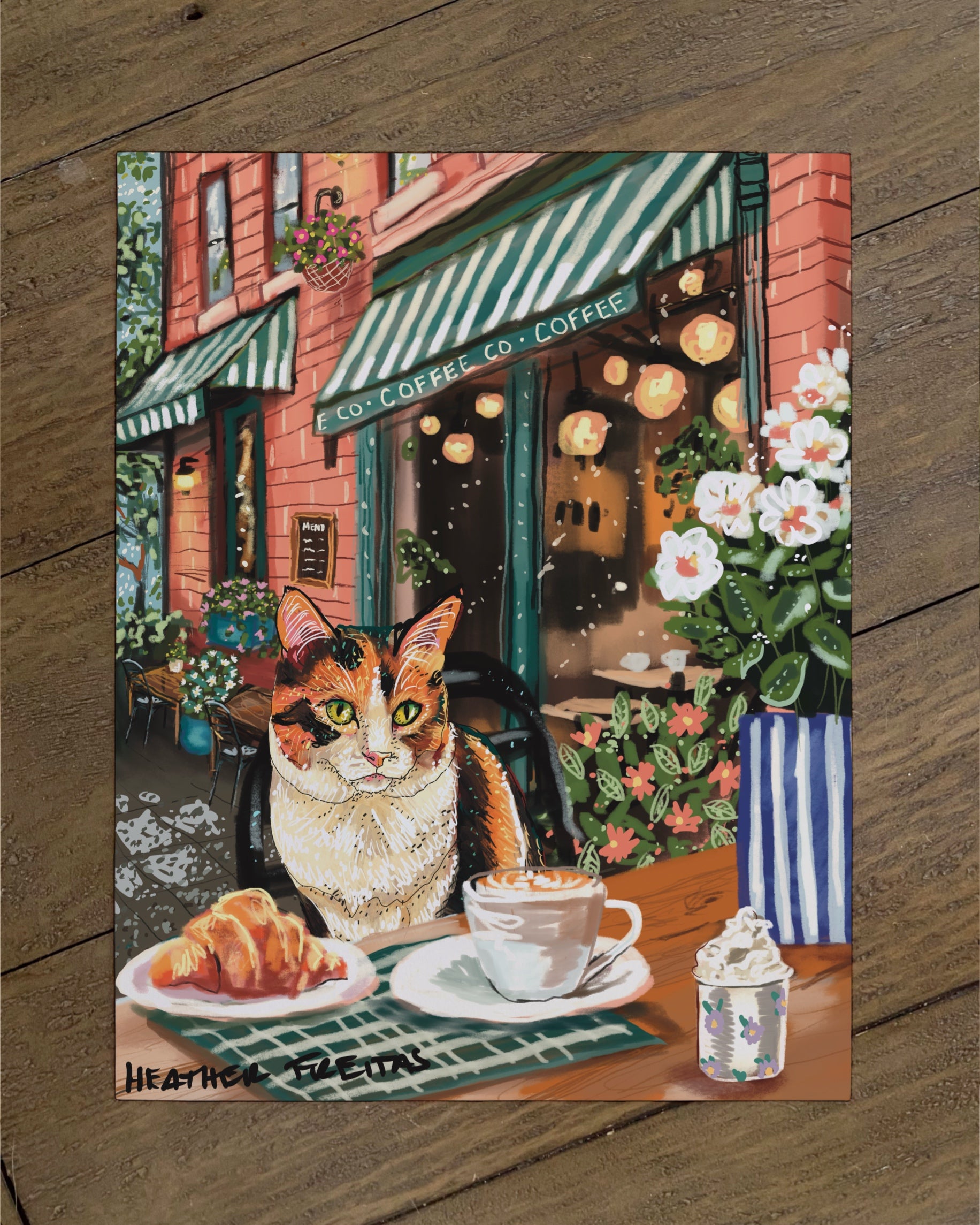 Build Your Own Fancy Feast Cat Art Print - Calico