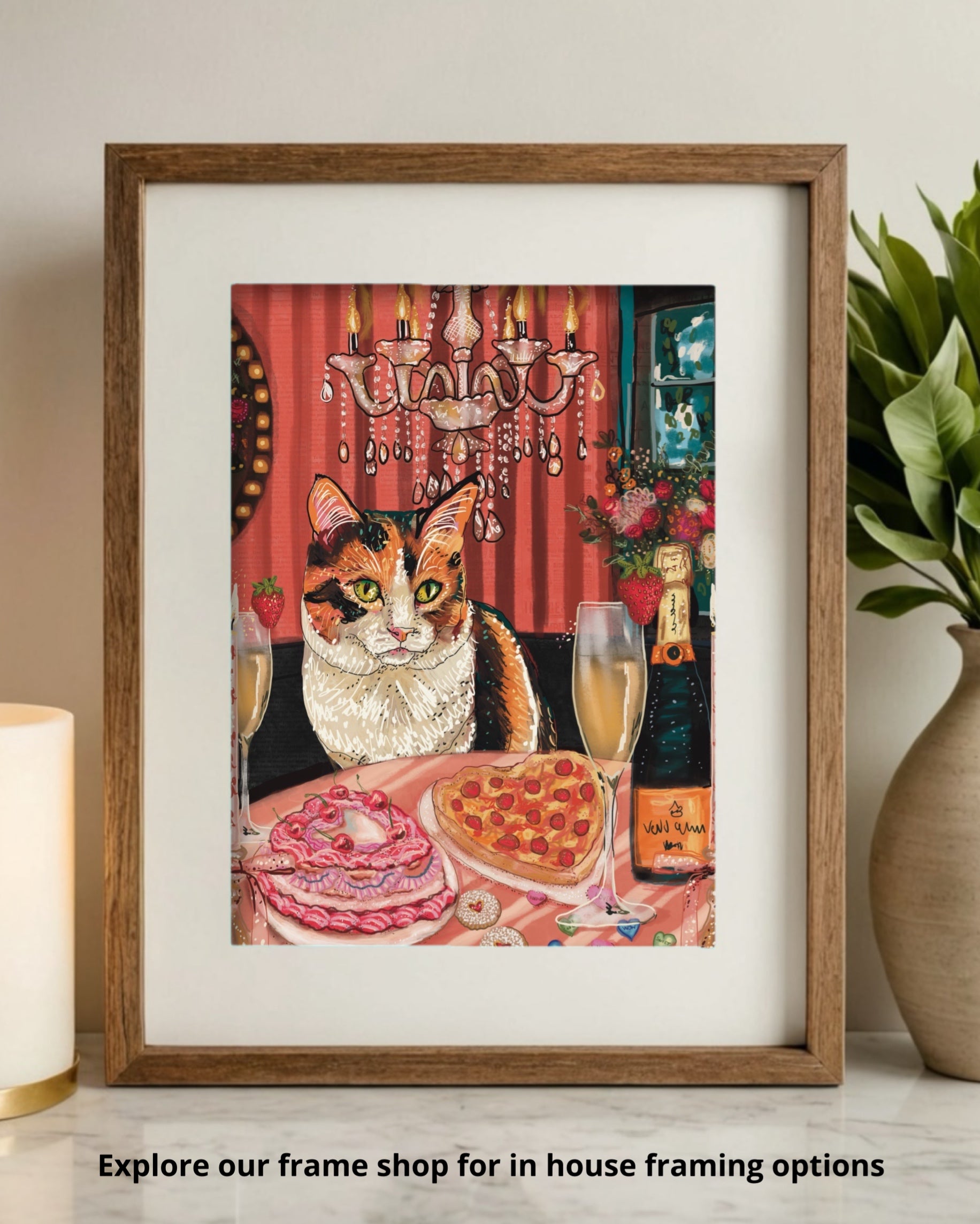 Build Your Own Fancy Feast Cat Art Print - Calico