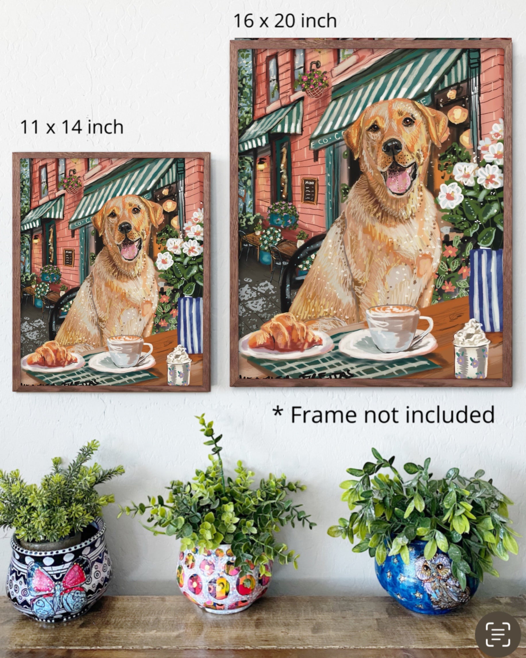 Build Your Own Dining Dog Art Print - Labrador