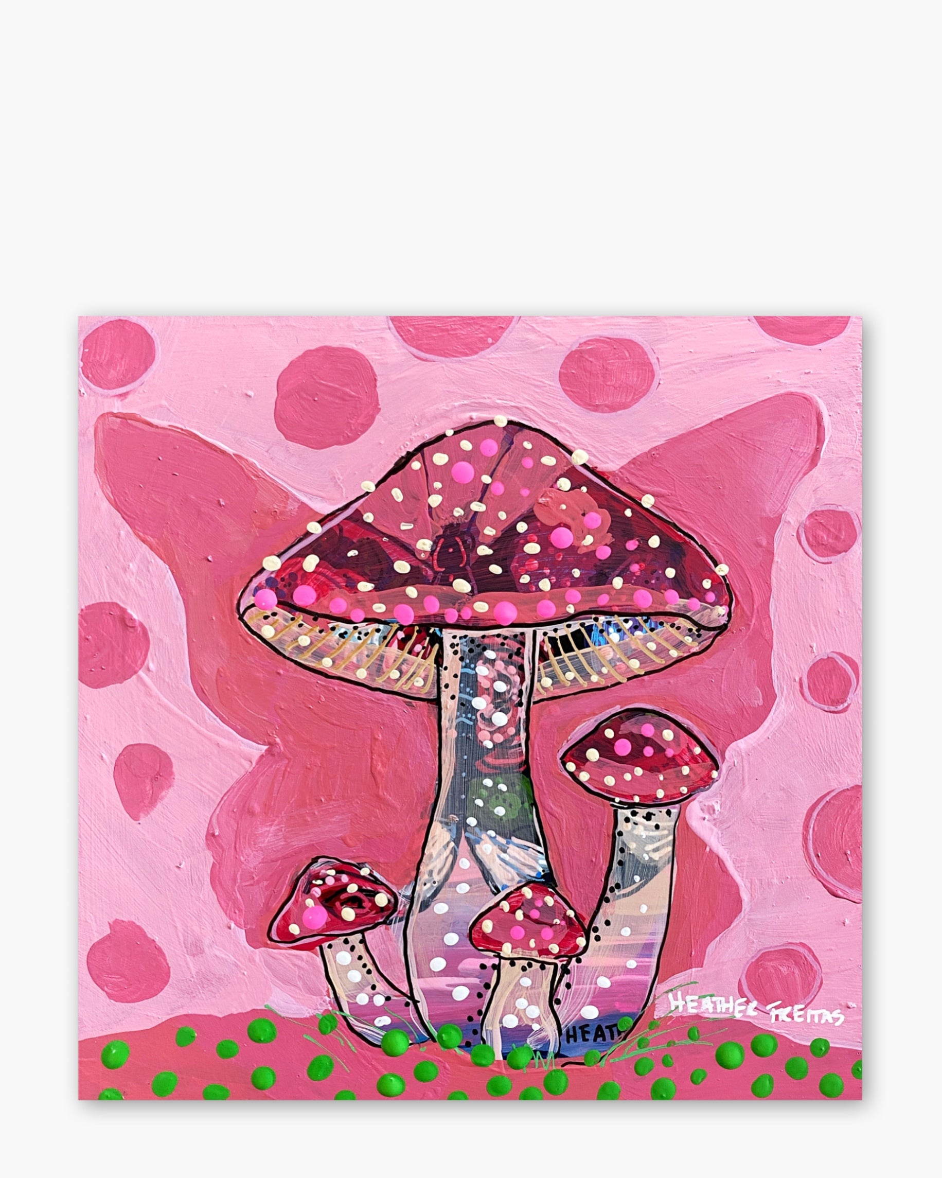 Pink Butterfly Mushrooms ( Original Painting )