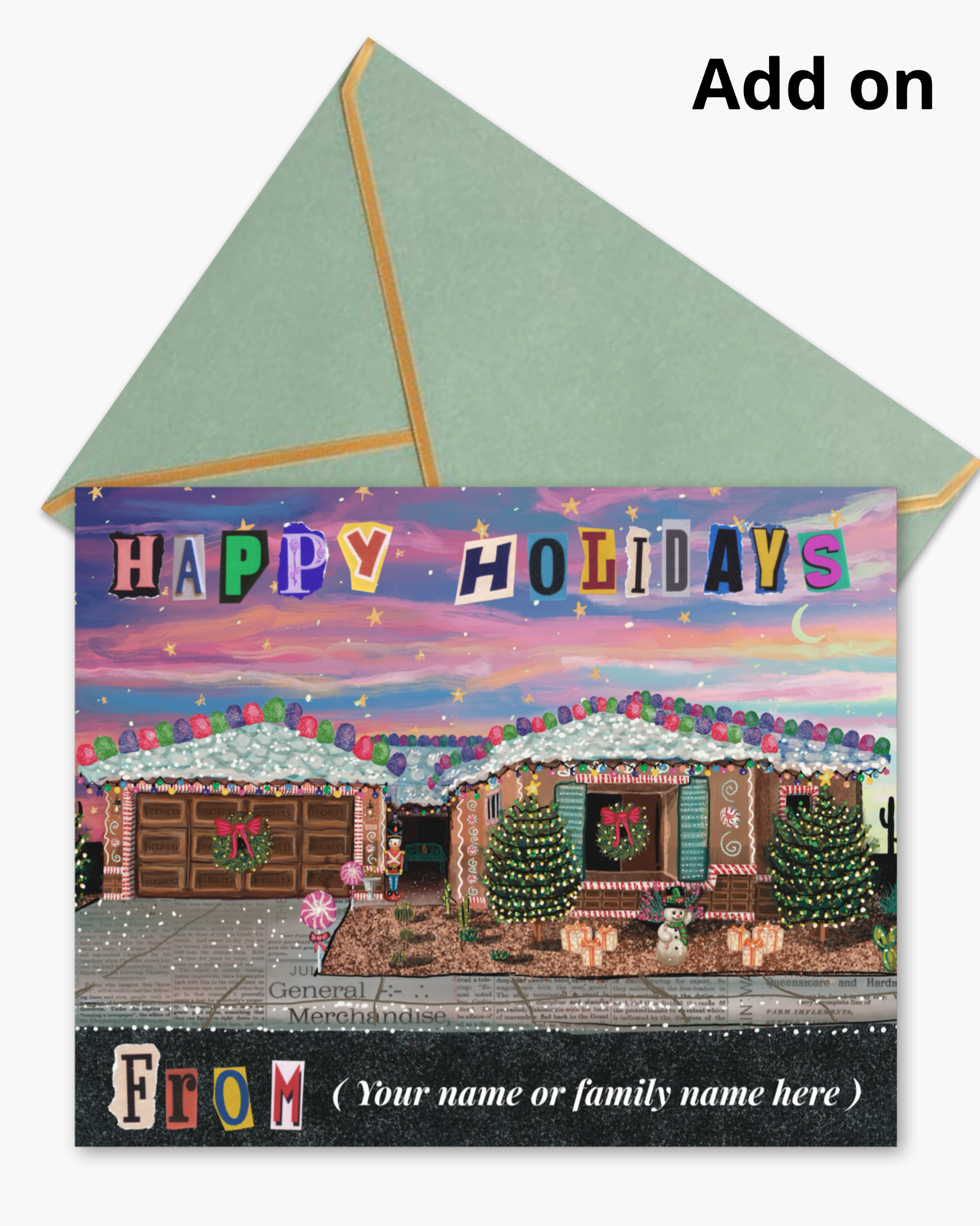 Custom Home Portrait - Gingerbread House