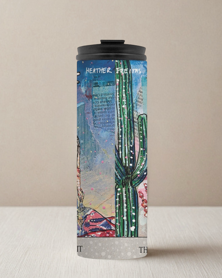 The Hermit & Magician Tarot Thermal Tumbler 16 oz.