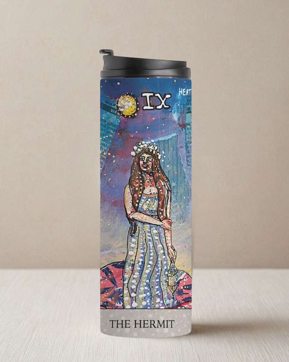 The Hermit & Magician Tarot Thermal Tumbler 16 oz.