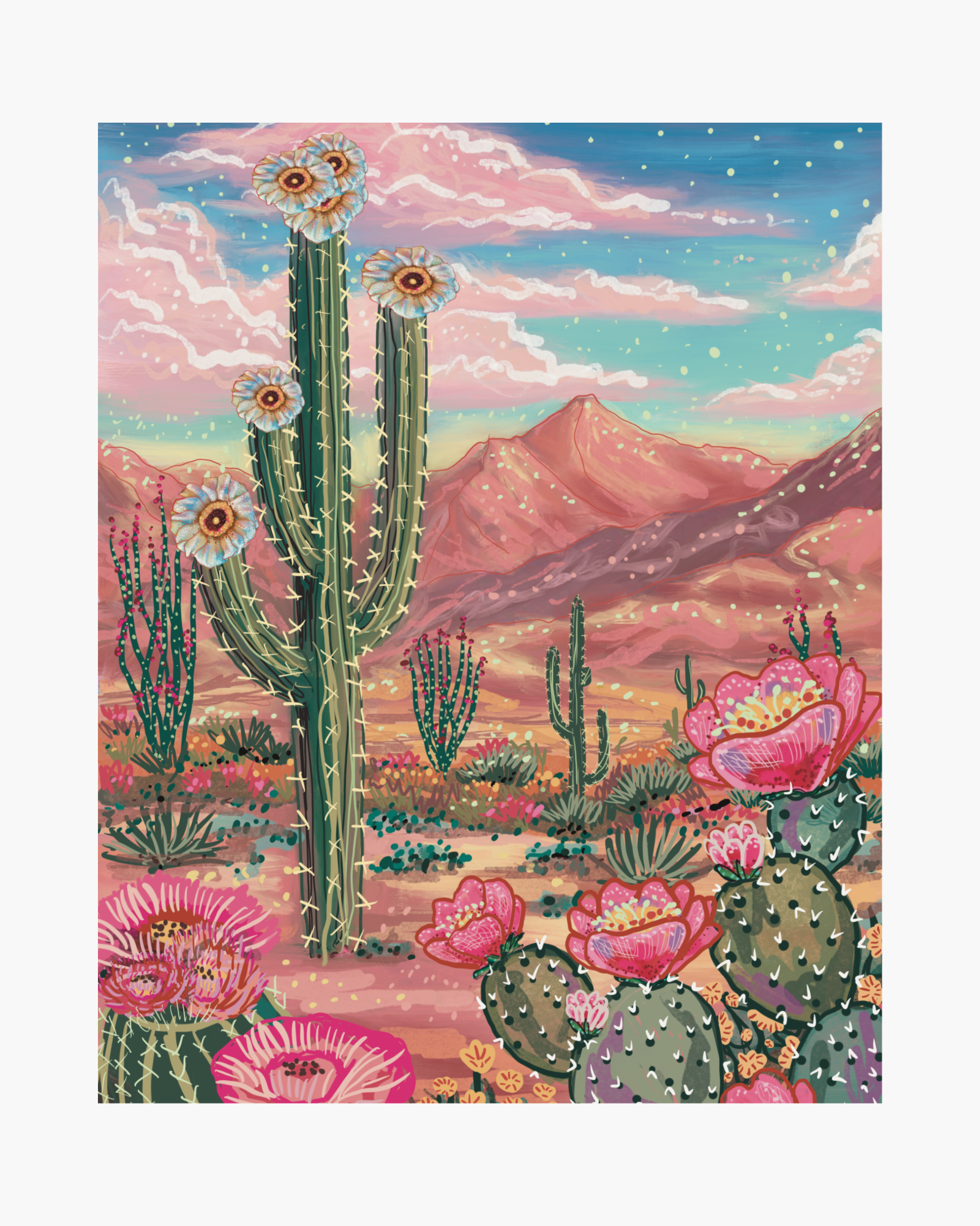 Floral Desertscape - Limited Edition Signed Paper Print