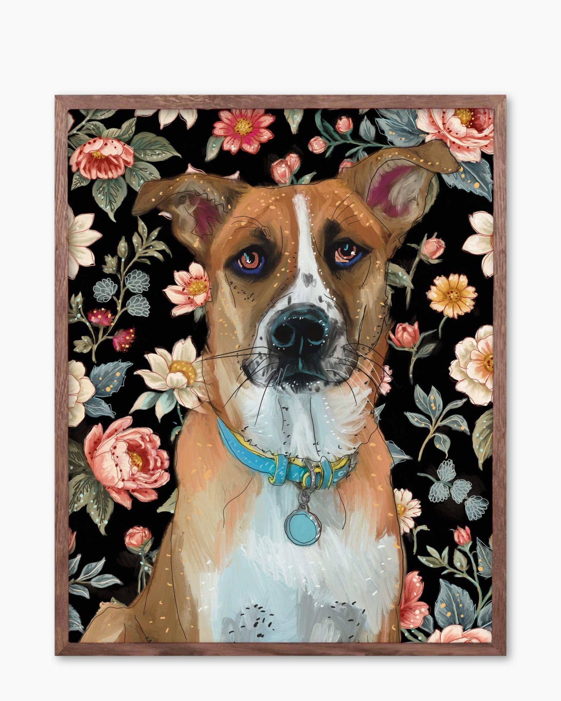 Custom Pet Portrait - Digitally Hand Painted Print