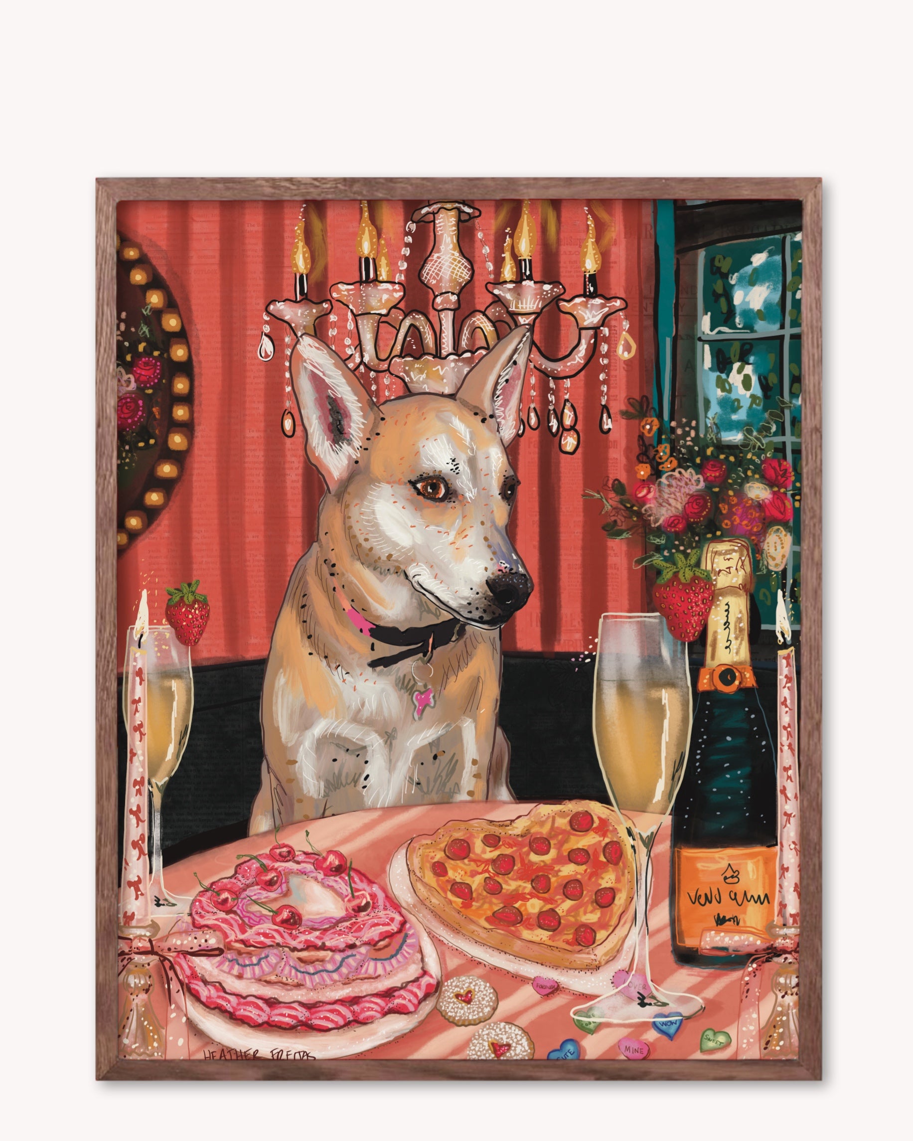 REQUEST a Breed - Build Your Own Dining Dog Paper Print