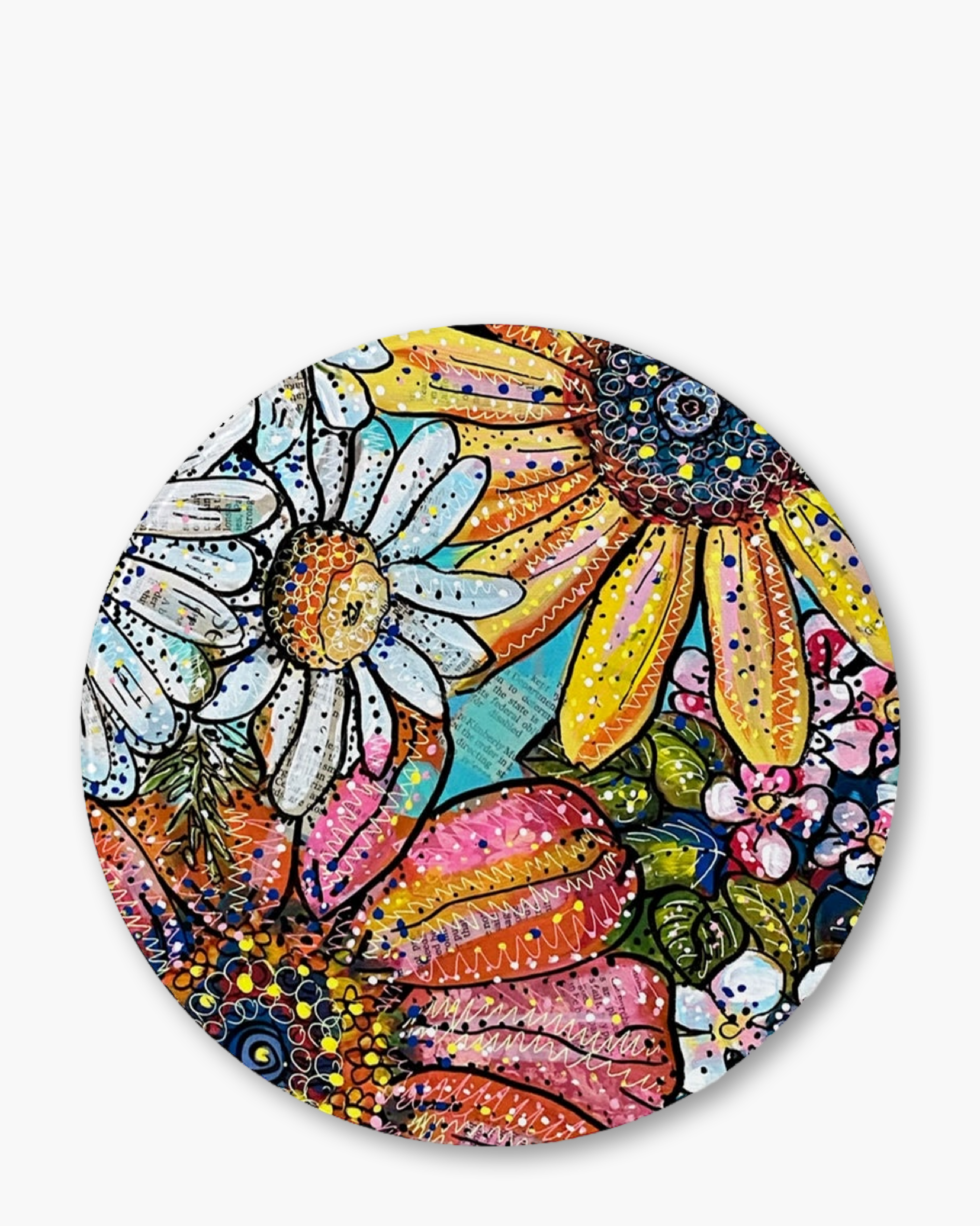 Flower Power Glass Chopping Board