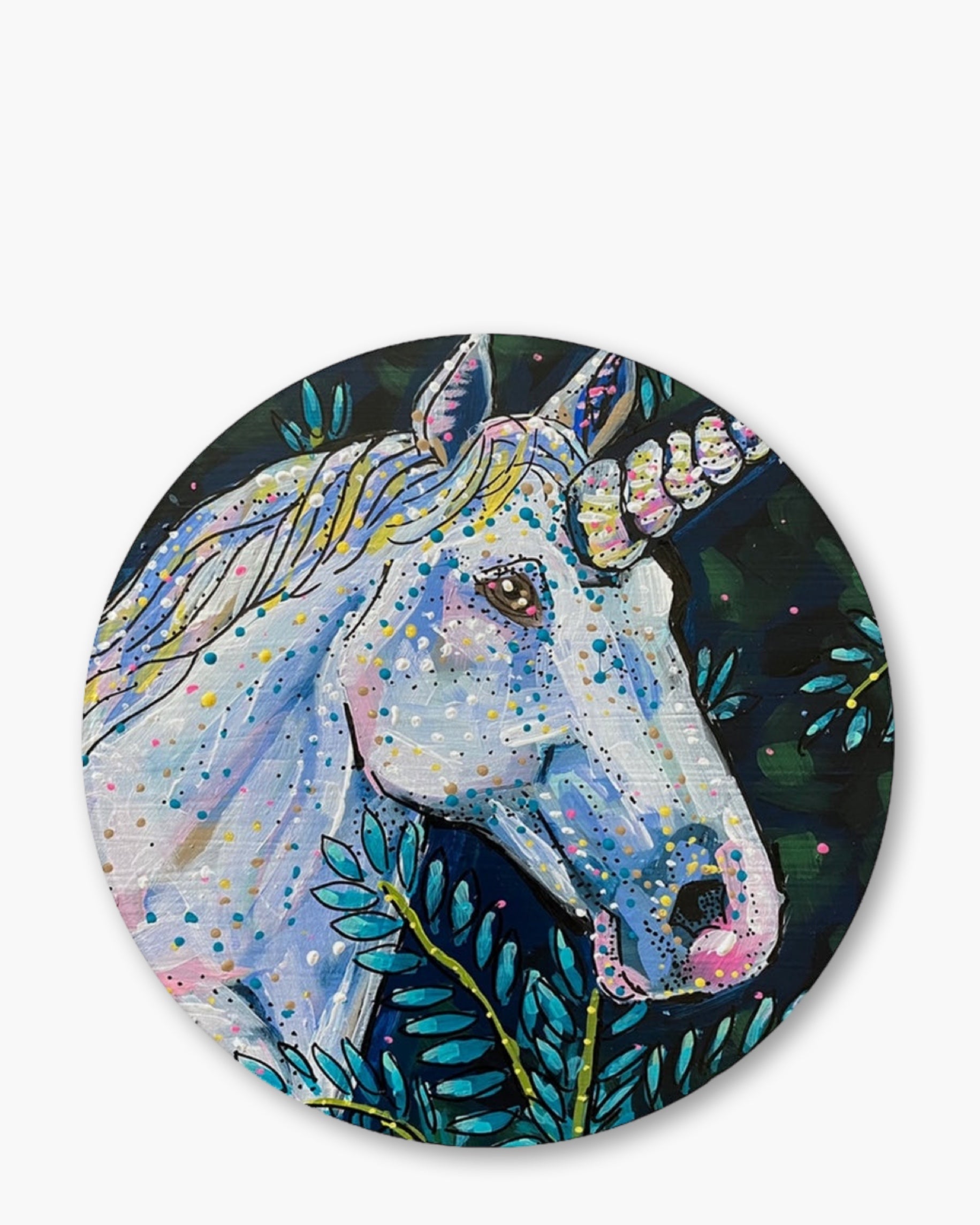 Emerald Unicorn Glass Chopping Board