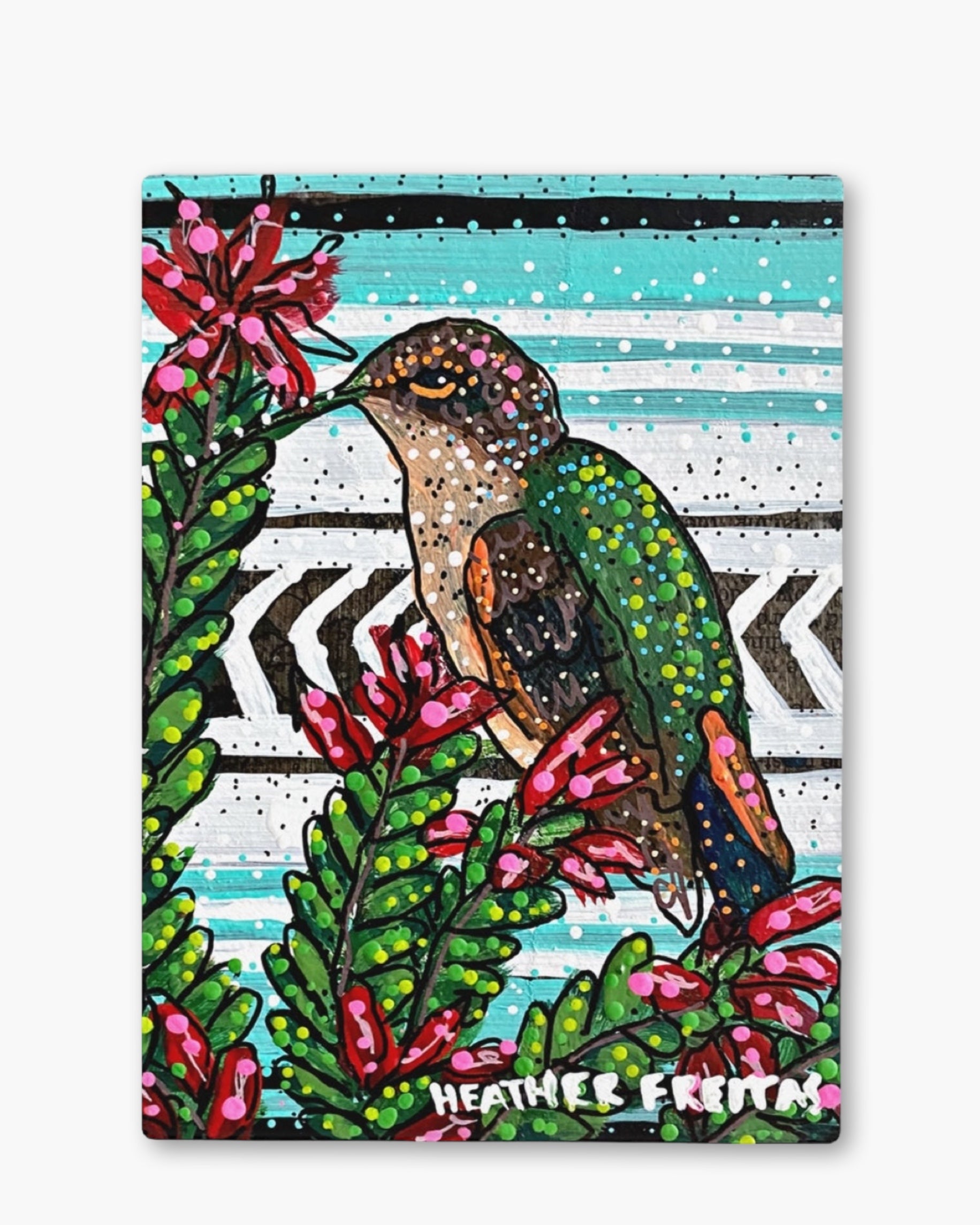 Ocotillo Hummingbird Glass Chopping Board