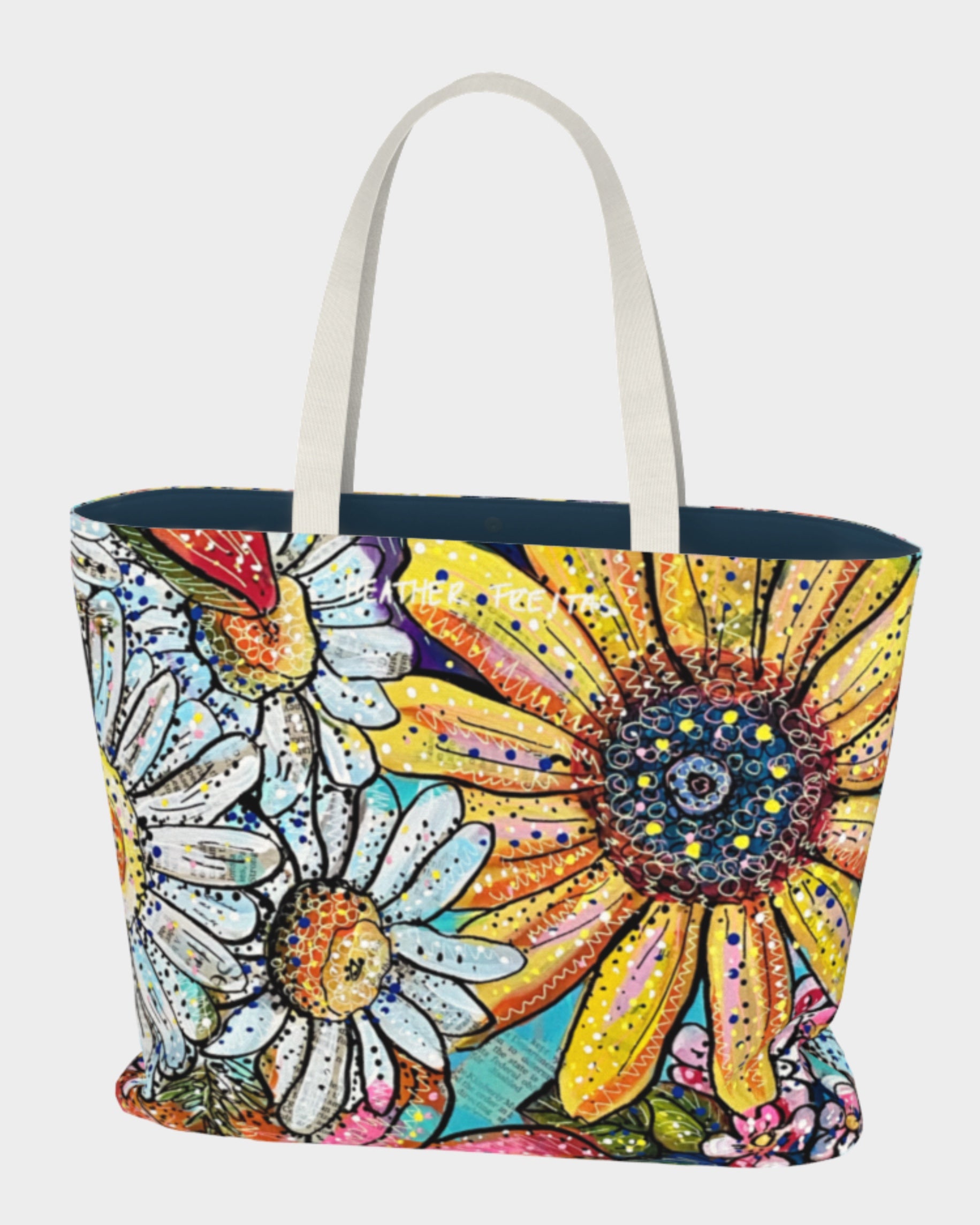 Floral Feminism Yellow Edition Oversized Tote