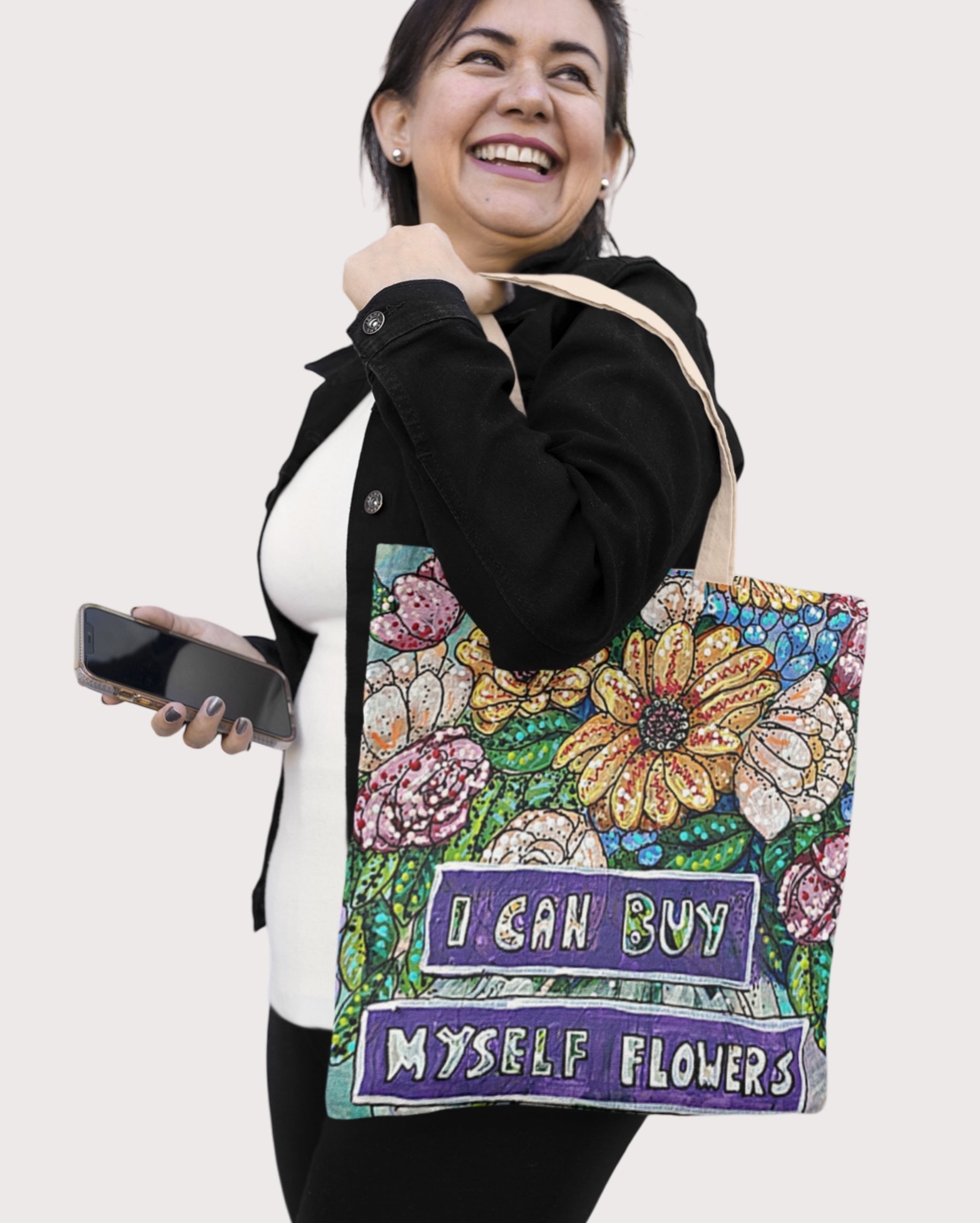 I Can Buy Myself Flowers Oversized Tote