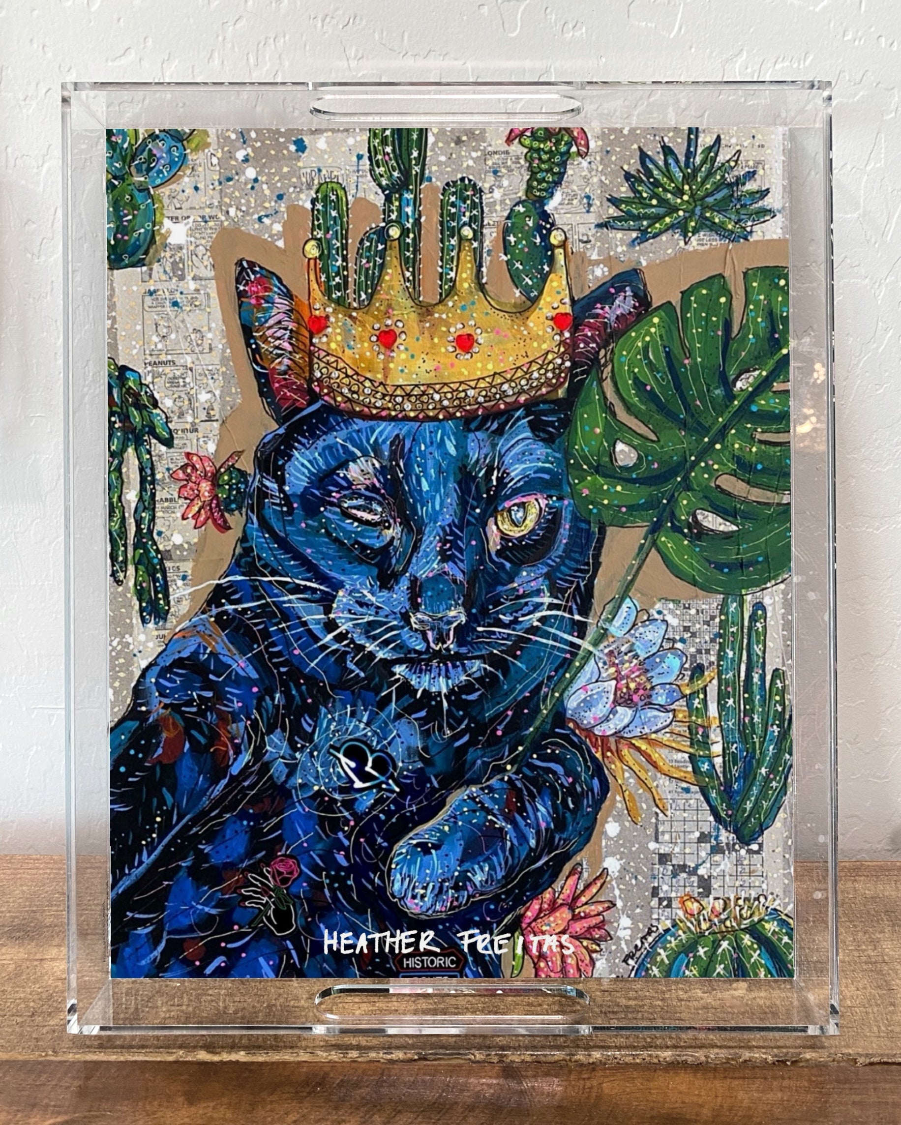 King Black Cat - Limited Edition Acrylic Tray