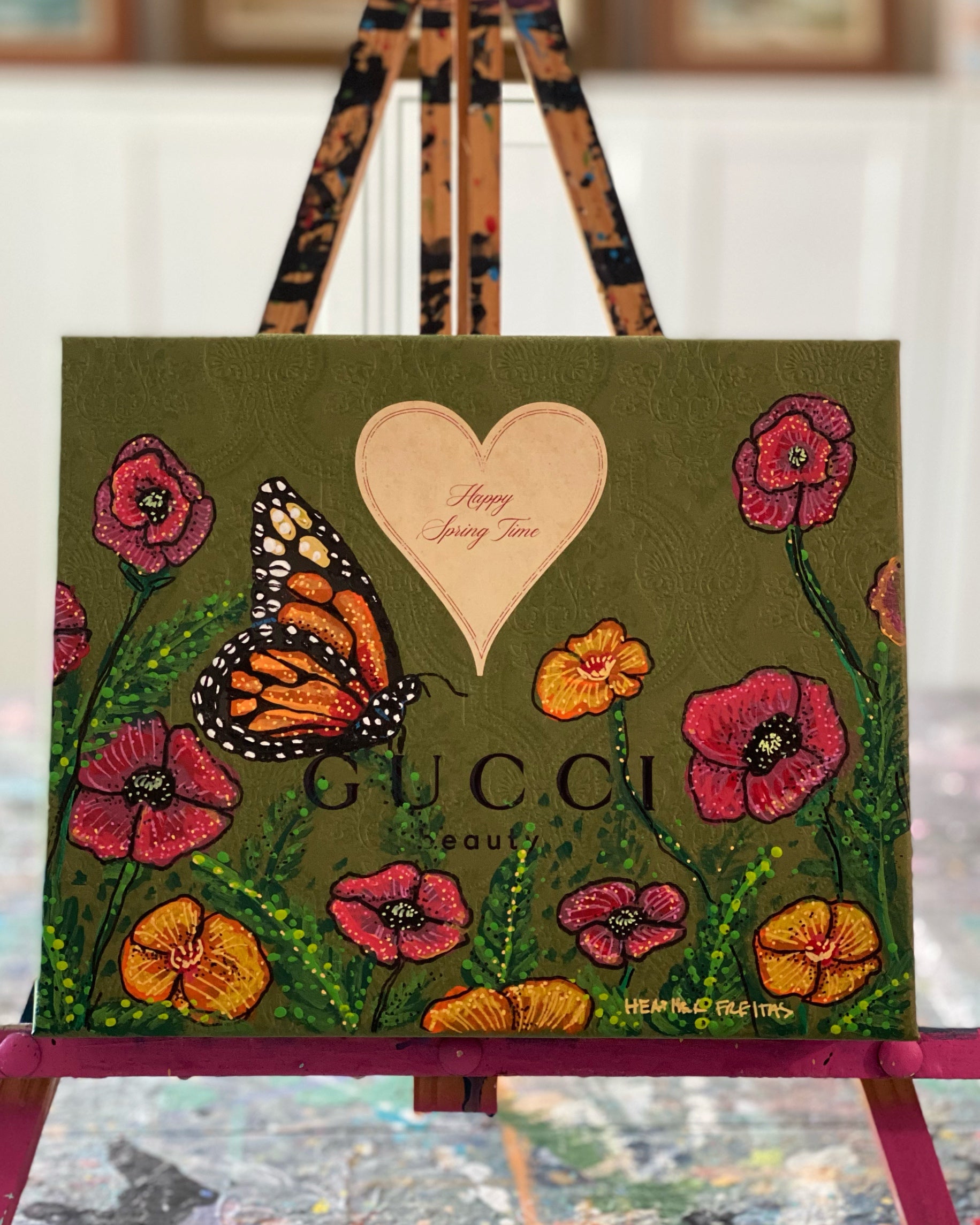 Designer Garden ( Original Painting - On Perfume Box )