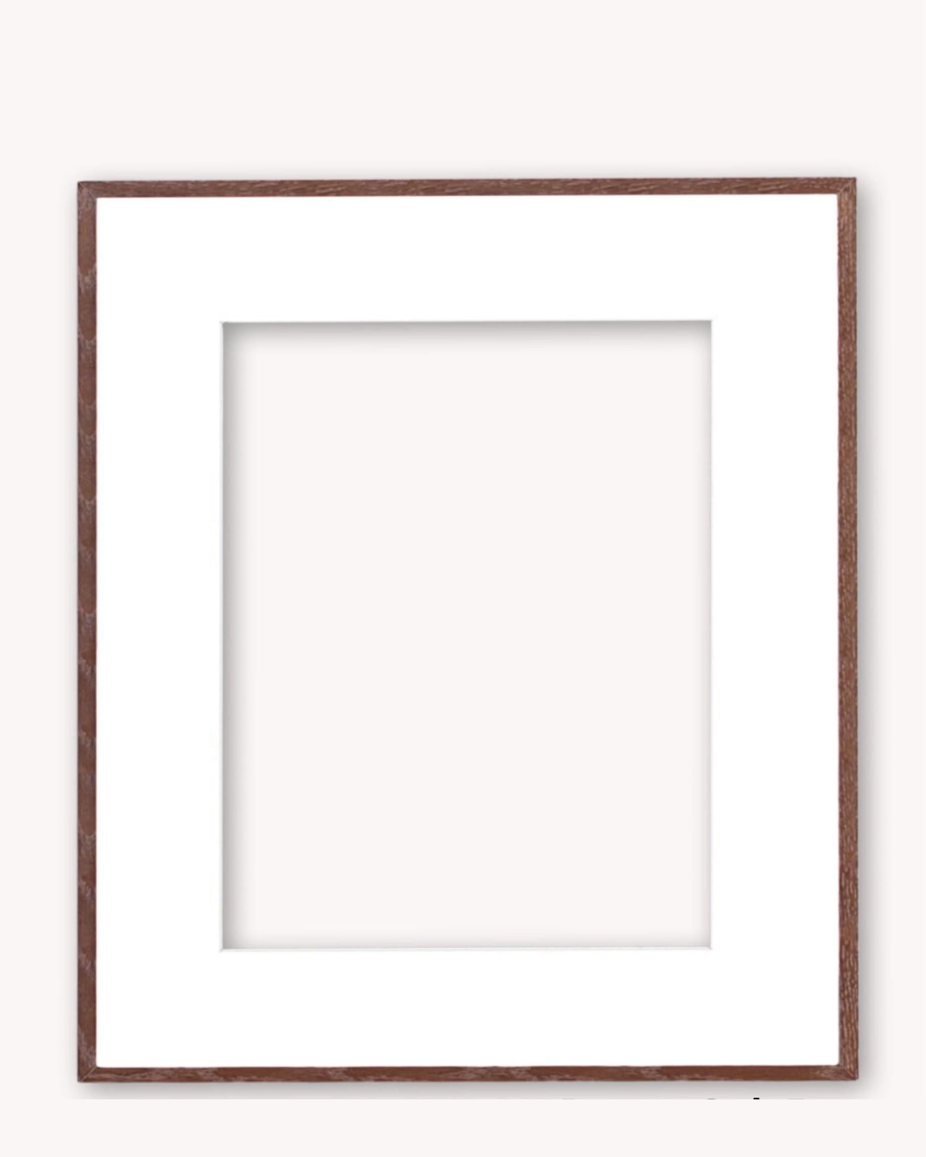 Walnut Modern Wood Frame ( for works on paper, gesso board and canvas panel )