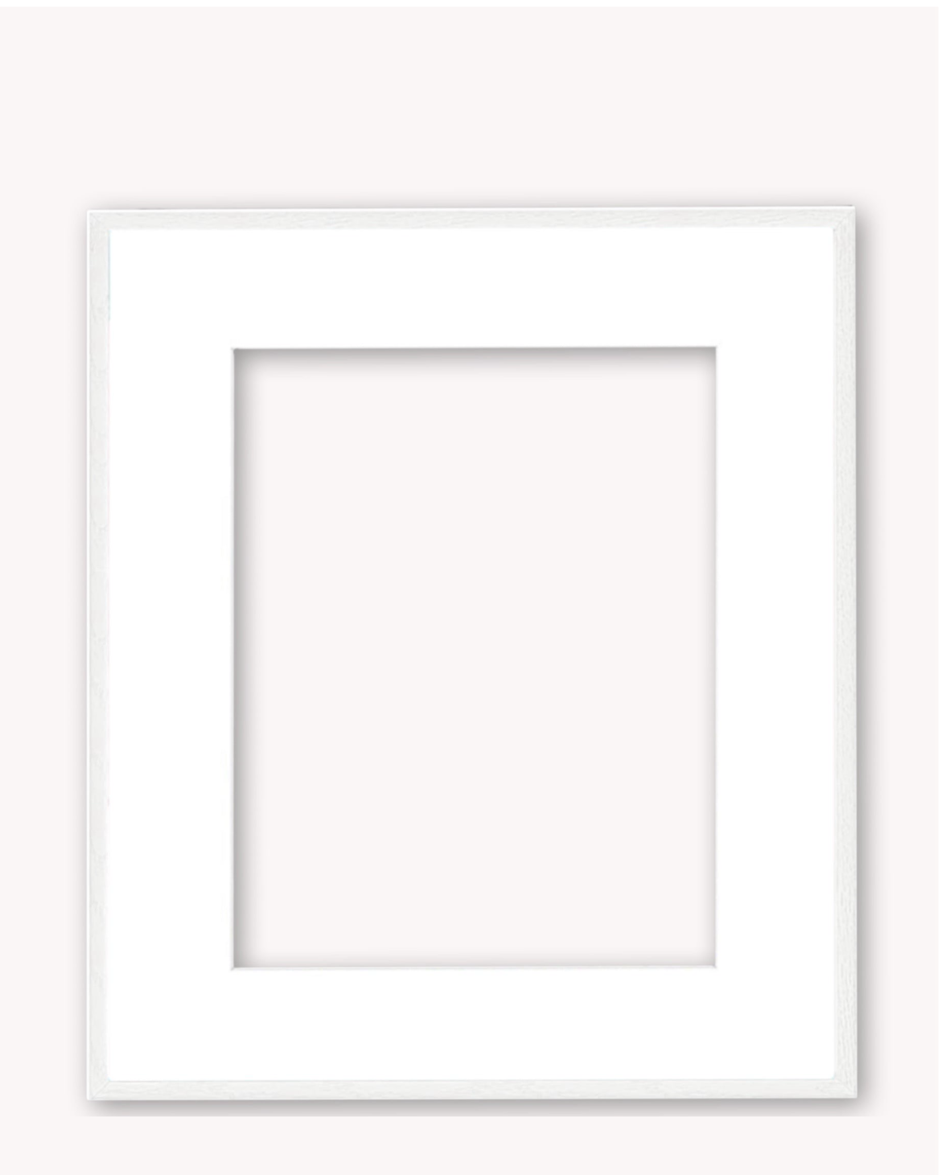 White Modern Wood Frame ( for works on paper, gesso board and canvas panel )