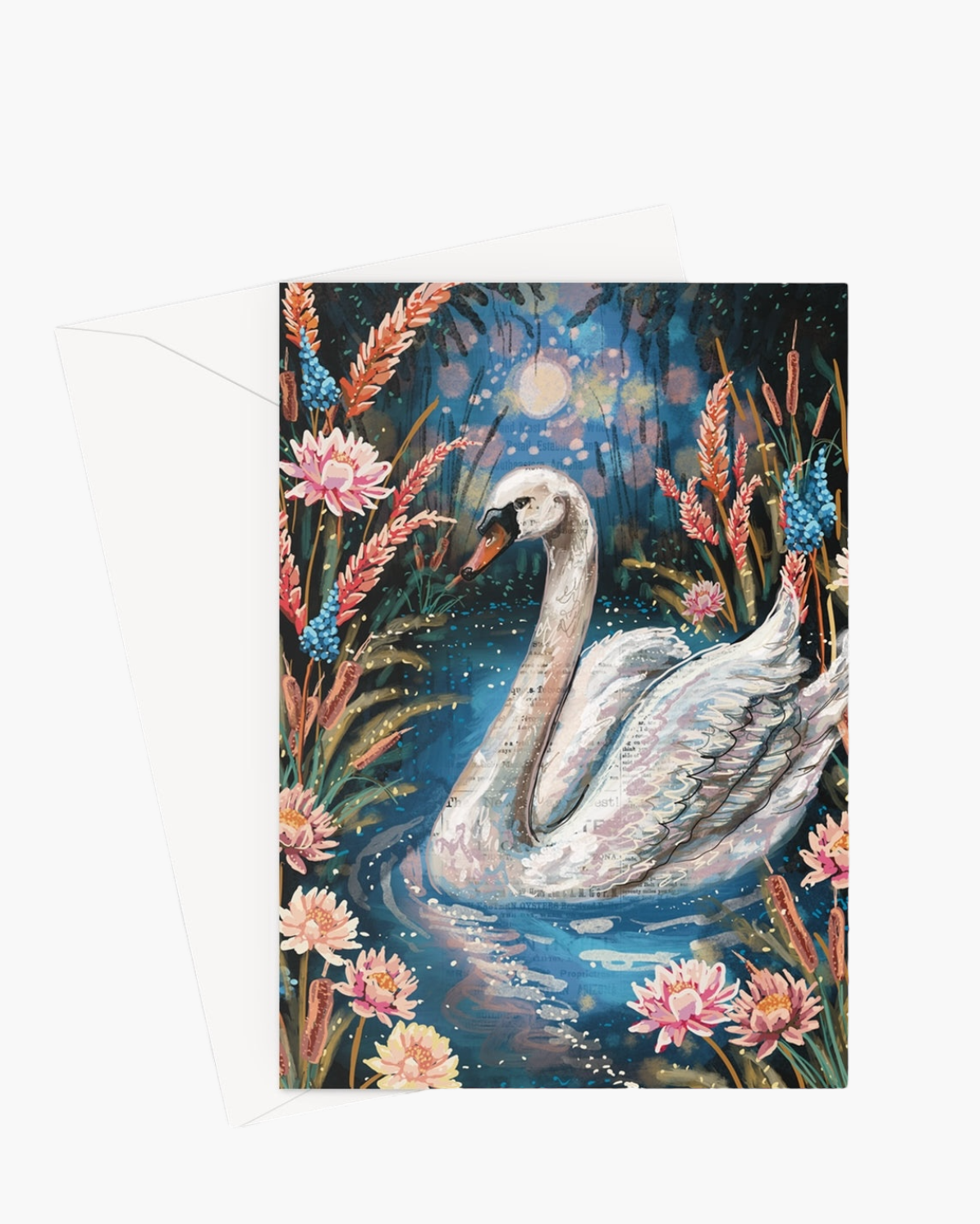 White Swan Greeting Card