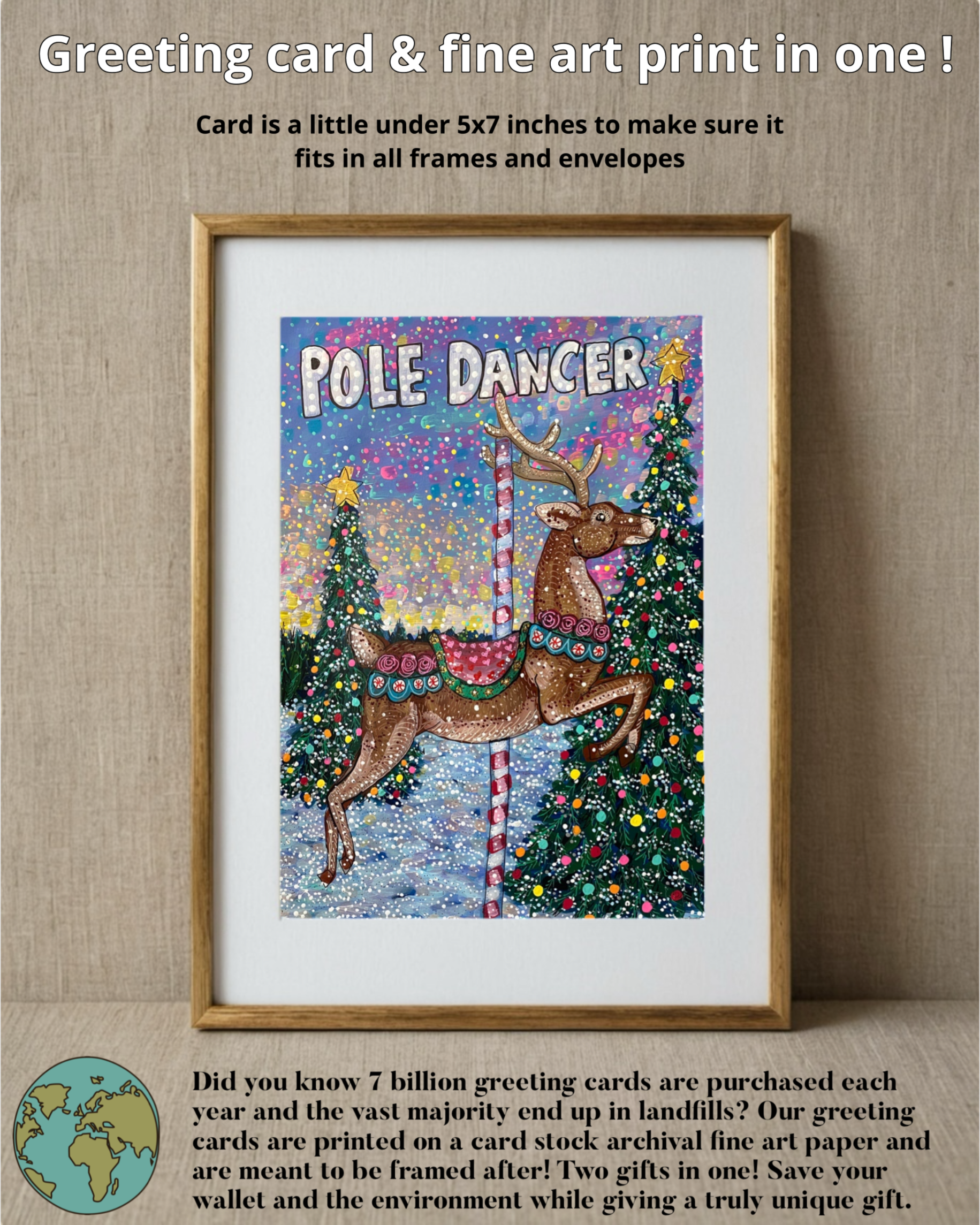 Pole Dancer - Limited Edition Greeting Card / Fine Art Print