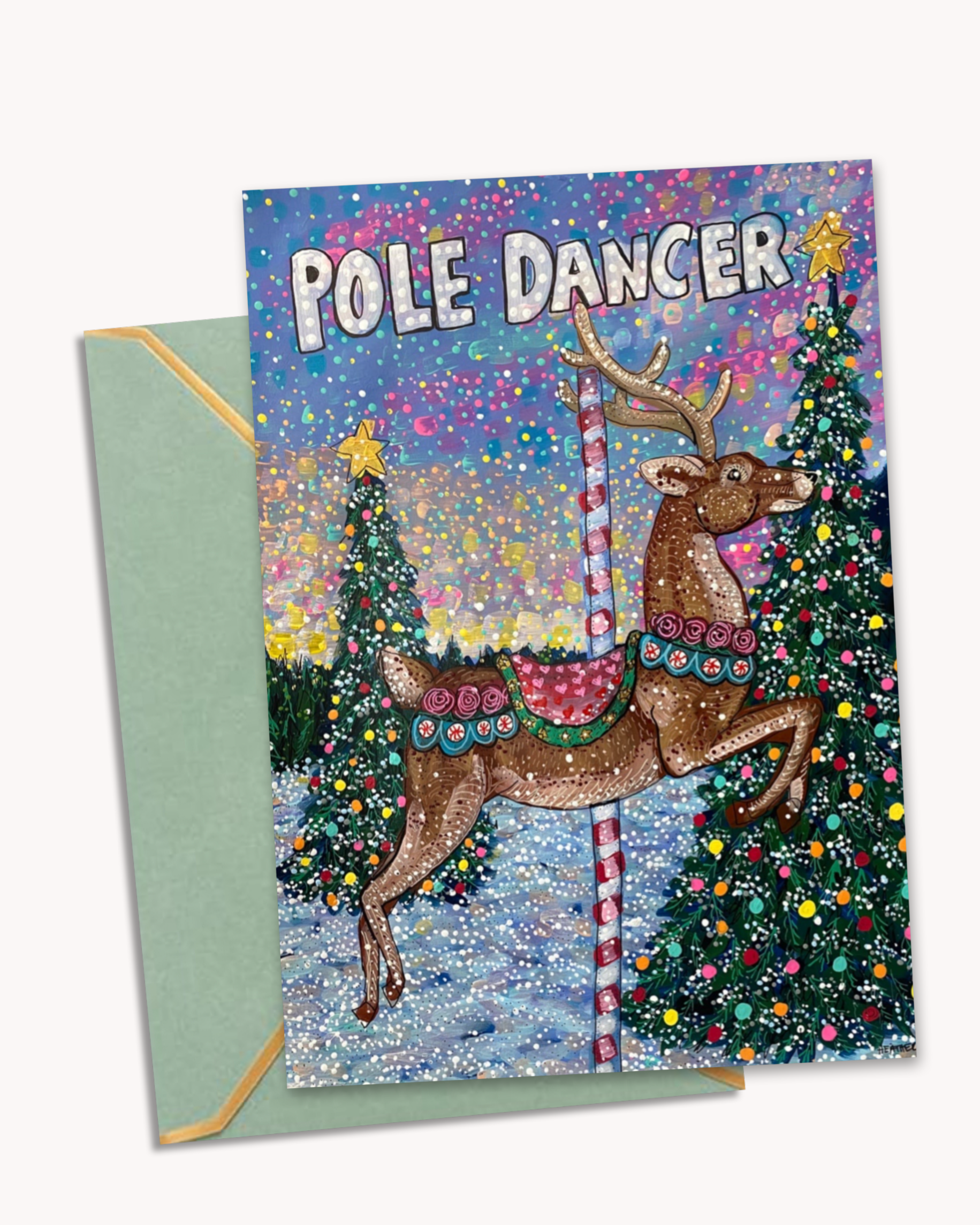 Pole Dancer - Limited Edition Greeting Card / Fine Art Print