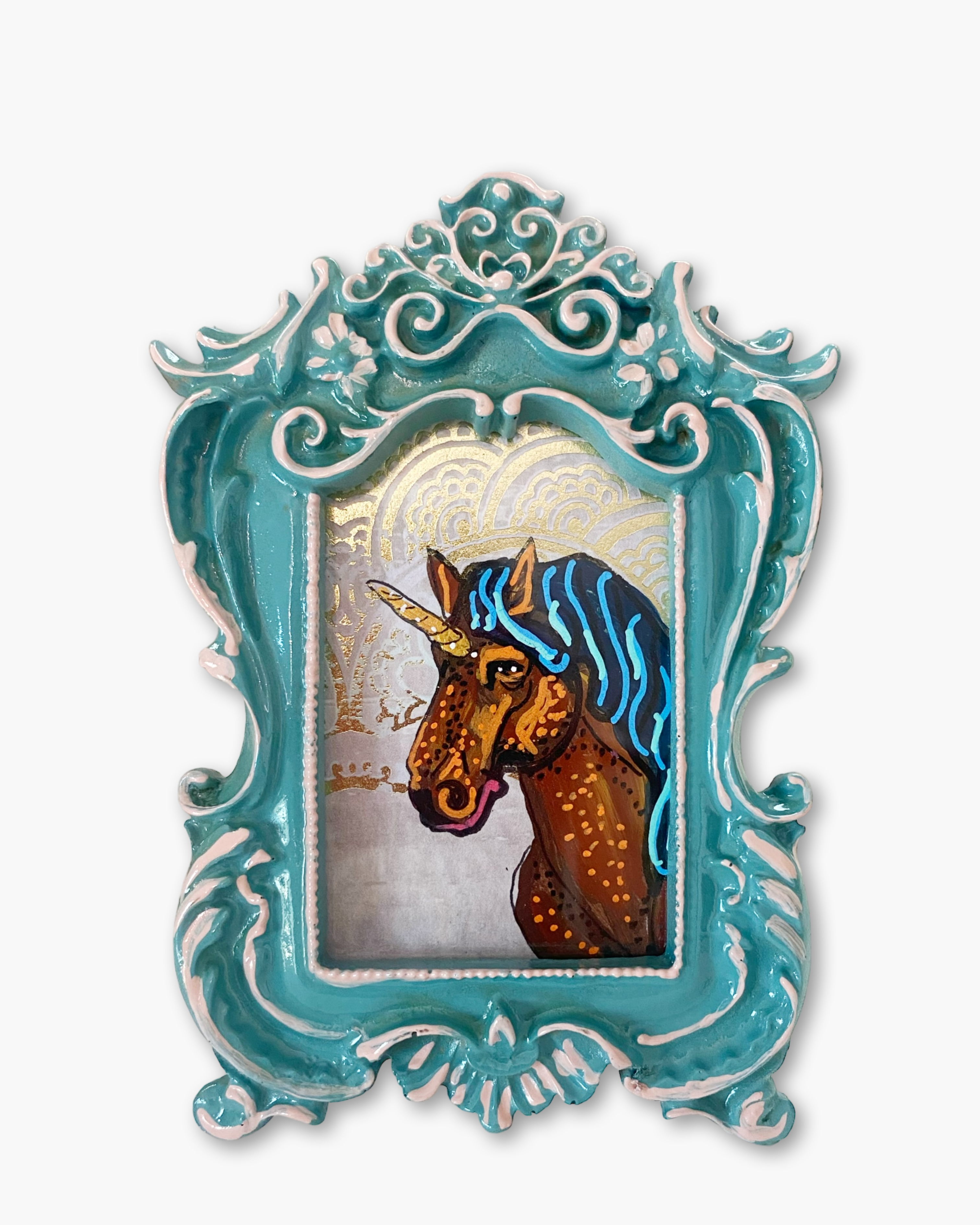 Brown Unicorn ( Mini Original Painting )