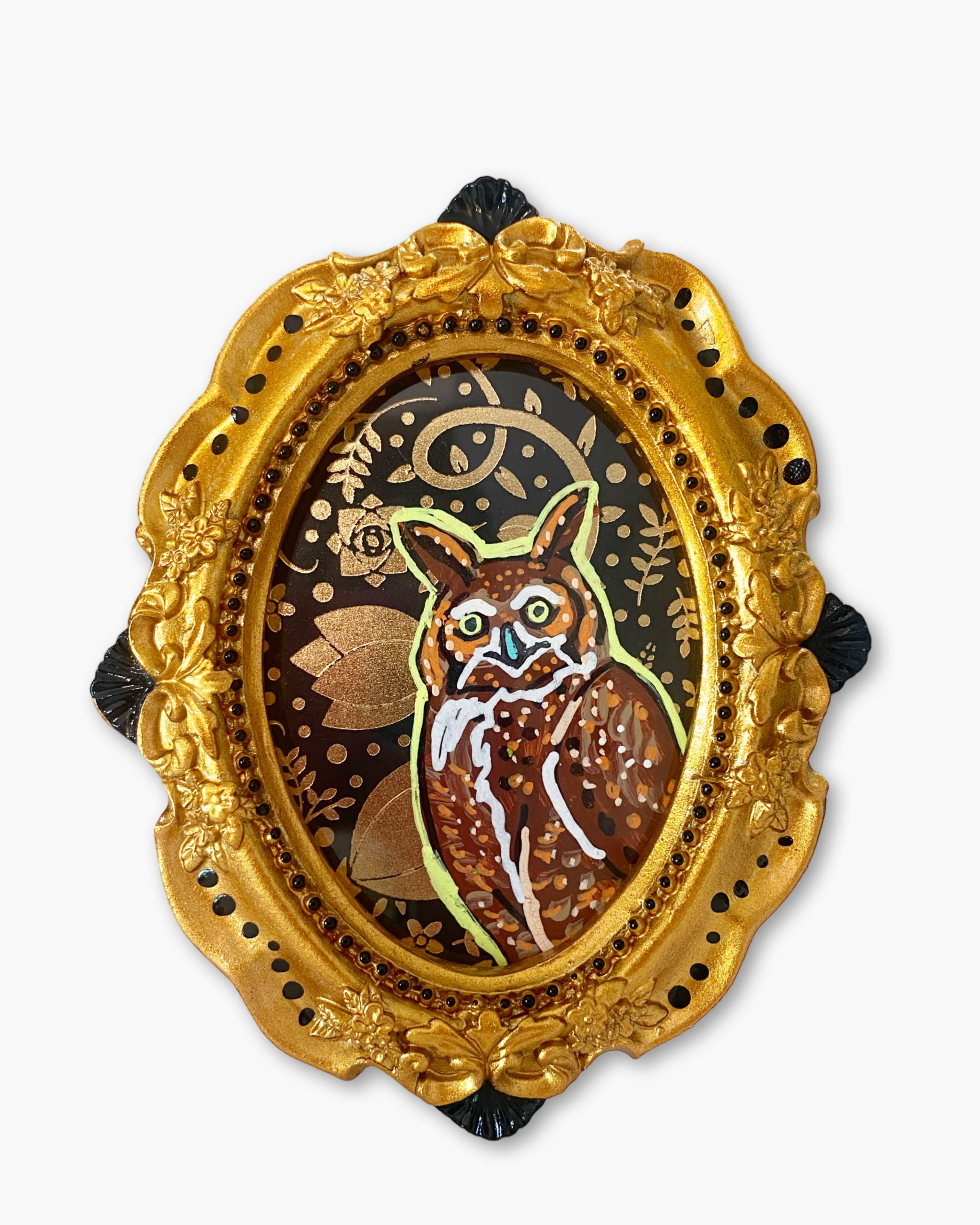 Moody Midnight Owl ( Mini Original Painting )