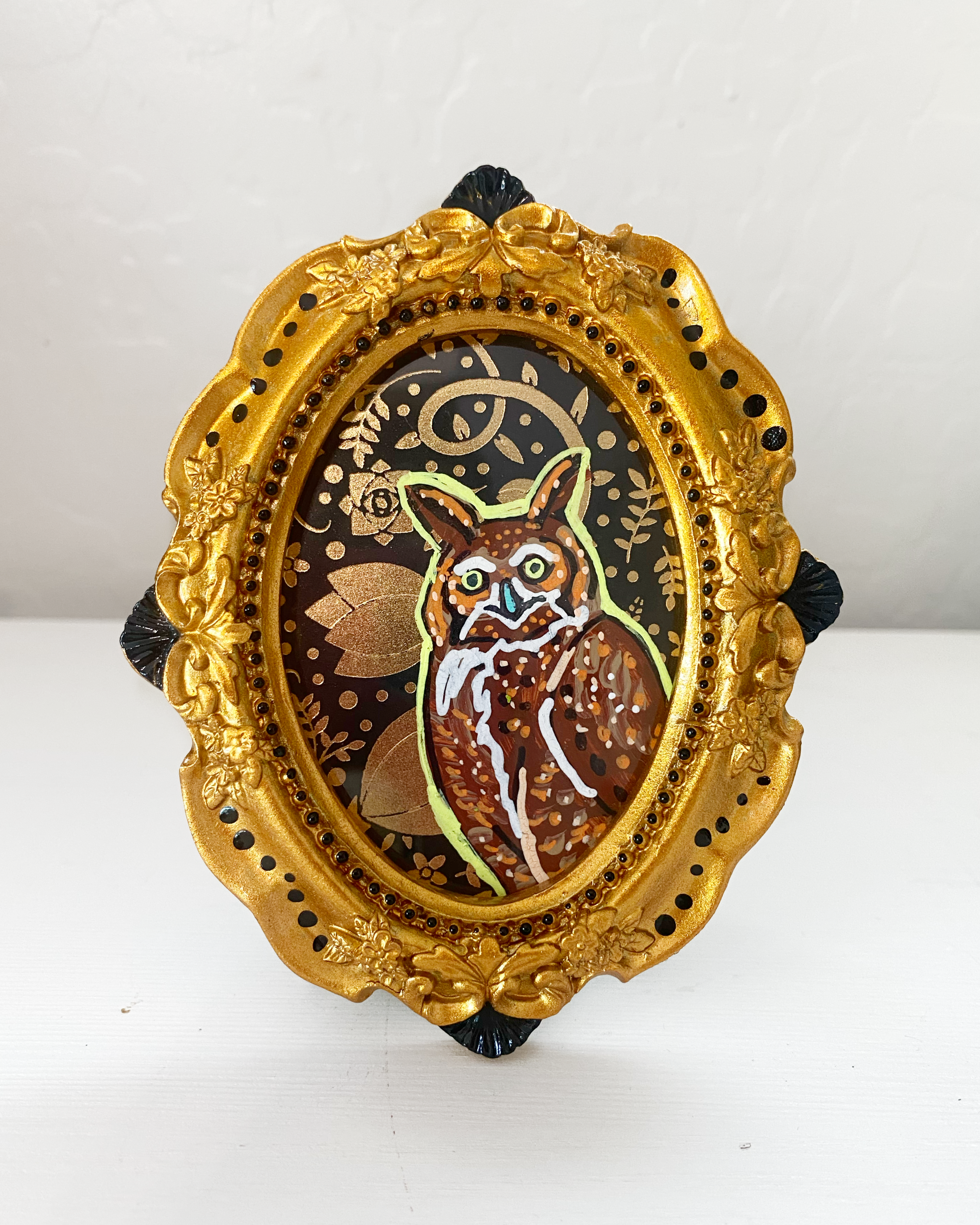 Moody Midnight Owl ( Mini Original Painting )