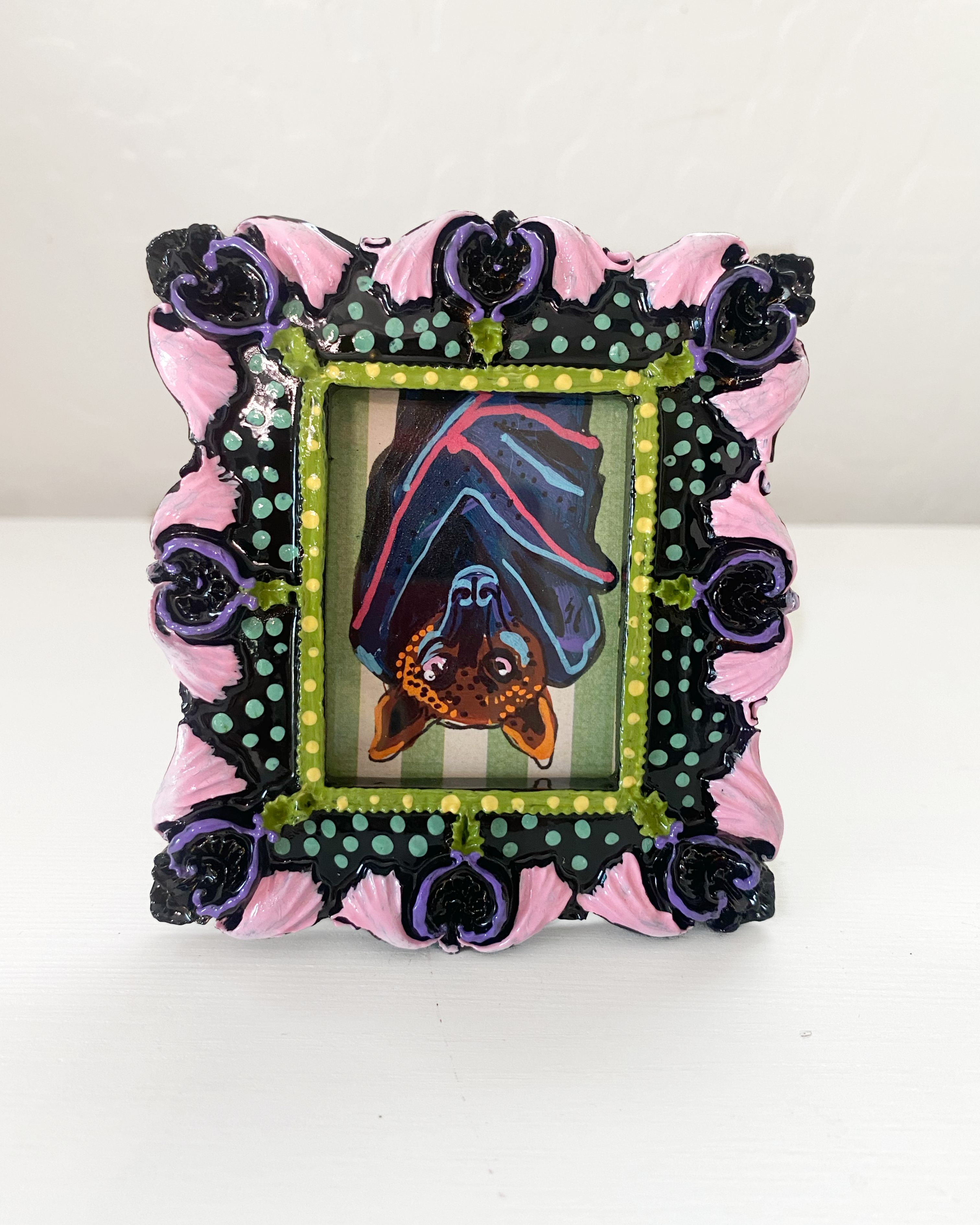 Hanging Fruit Bat ( Mini Original Painting )