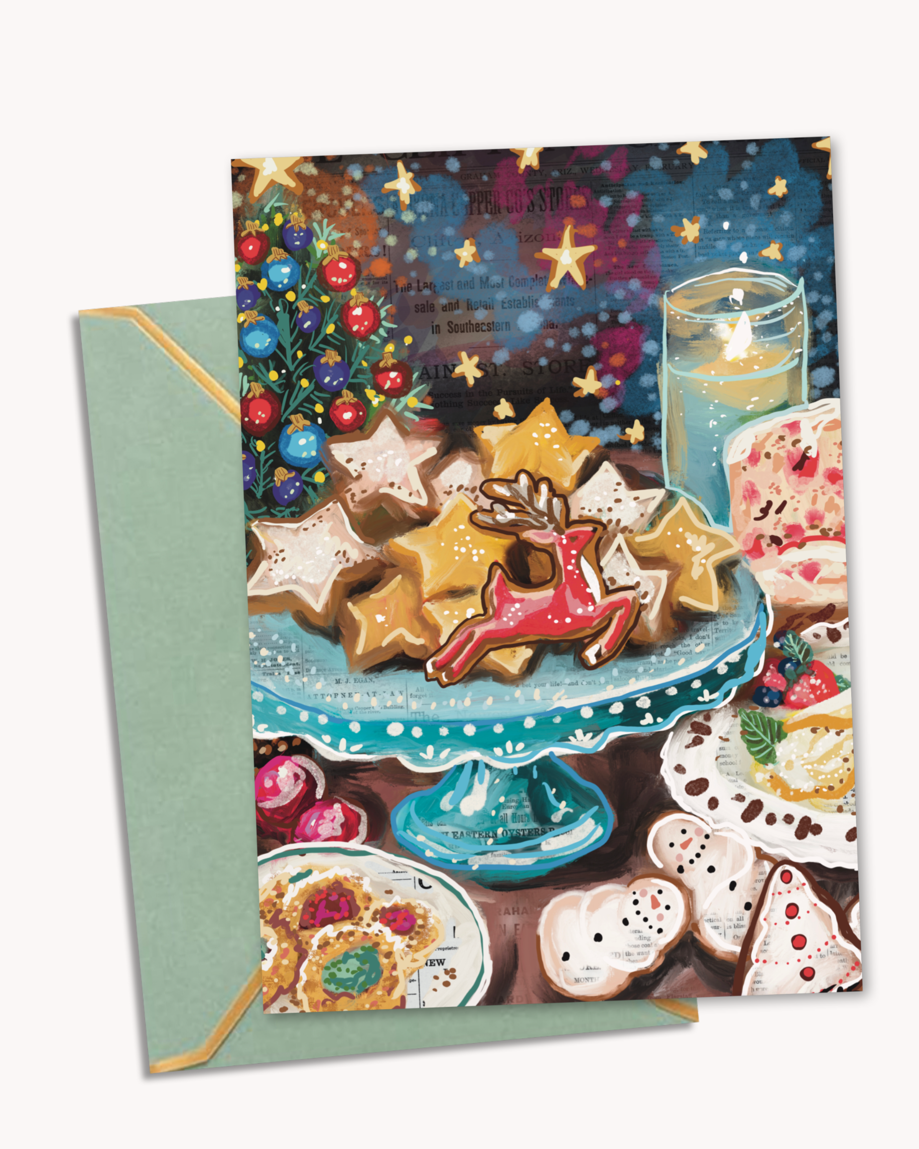 Holiday Baking - Limited Edition Greeting Card / Fine Art Print