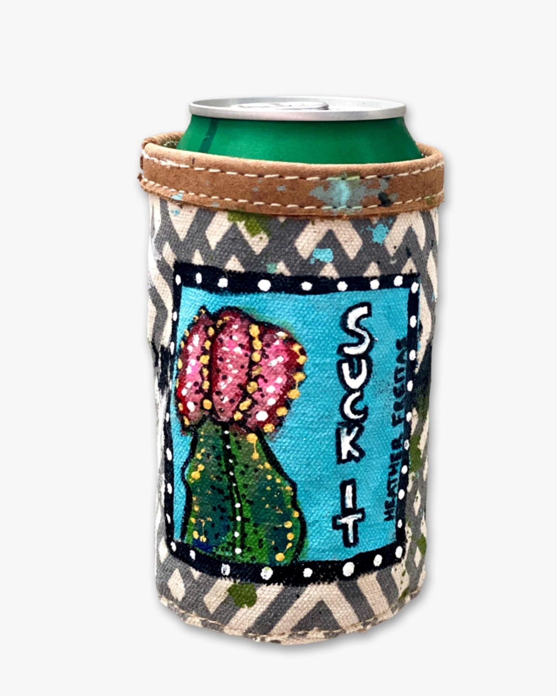 Succ It Hand Painted Koozie