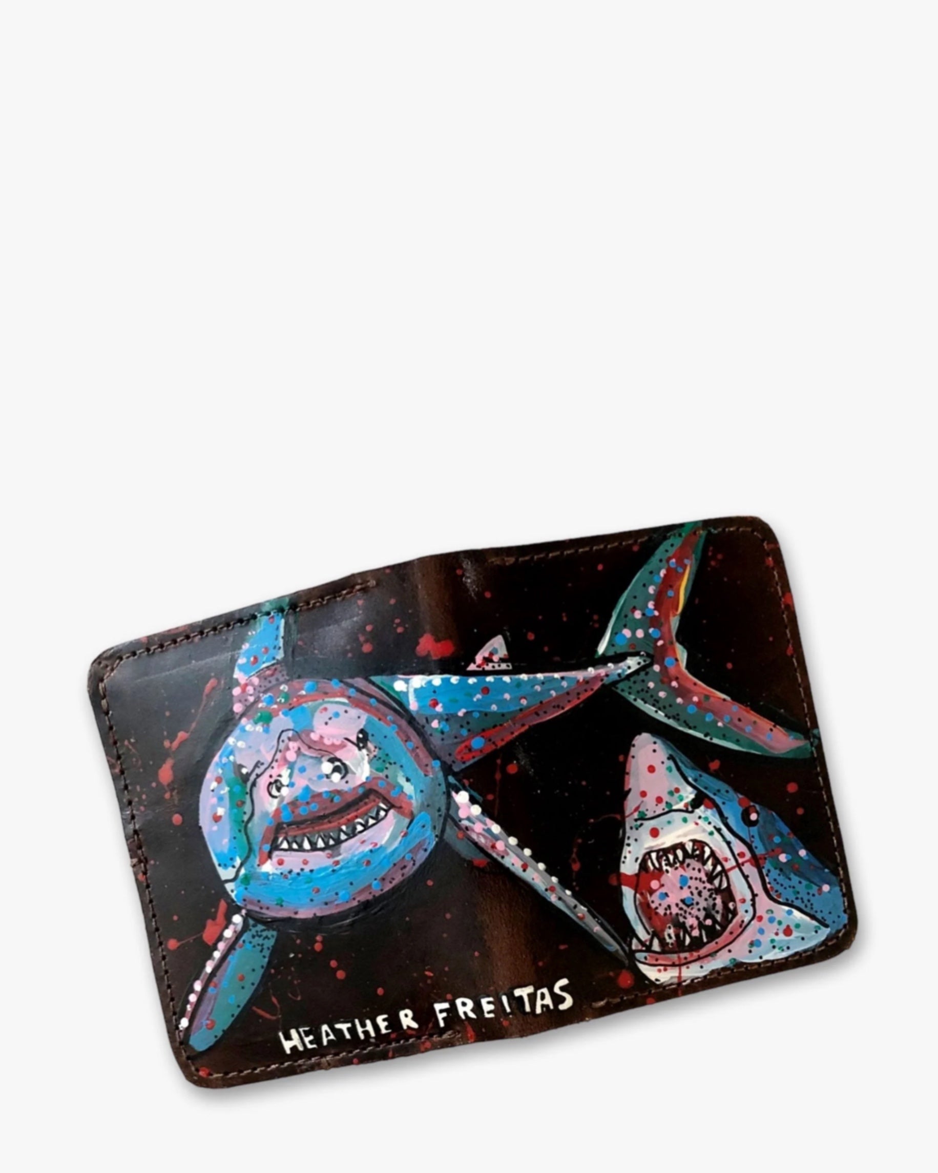 Great White Hand Painted Wallet