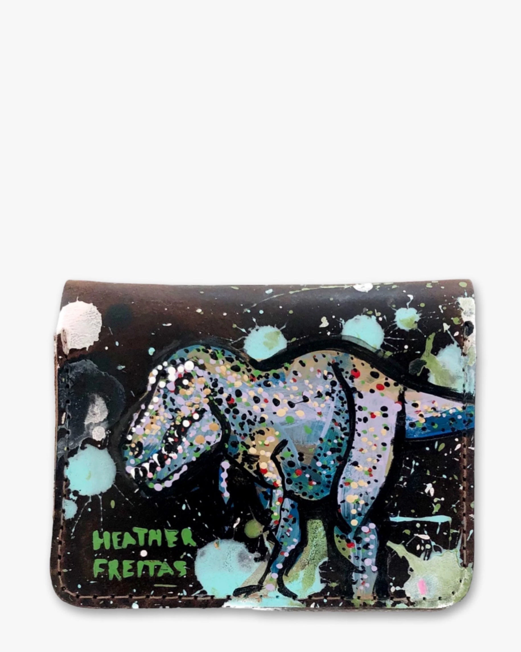 T- Rex Hand Painted Wallet