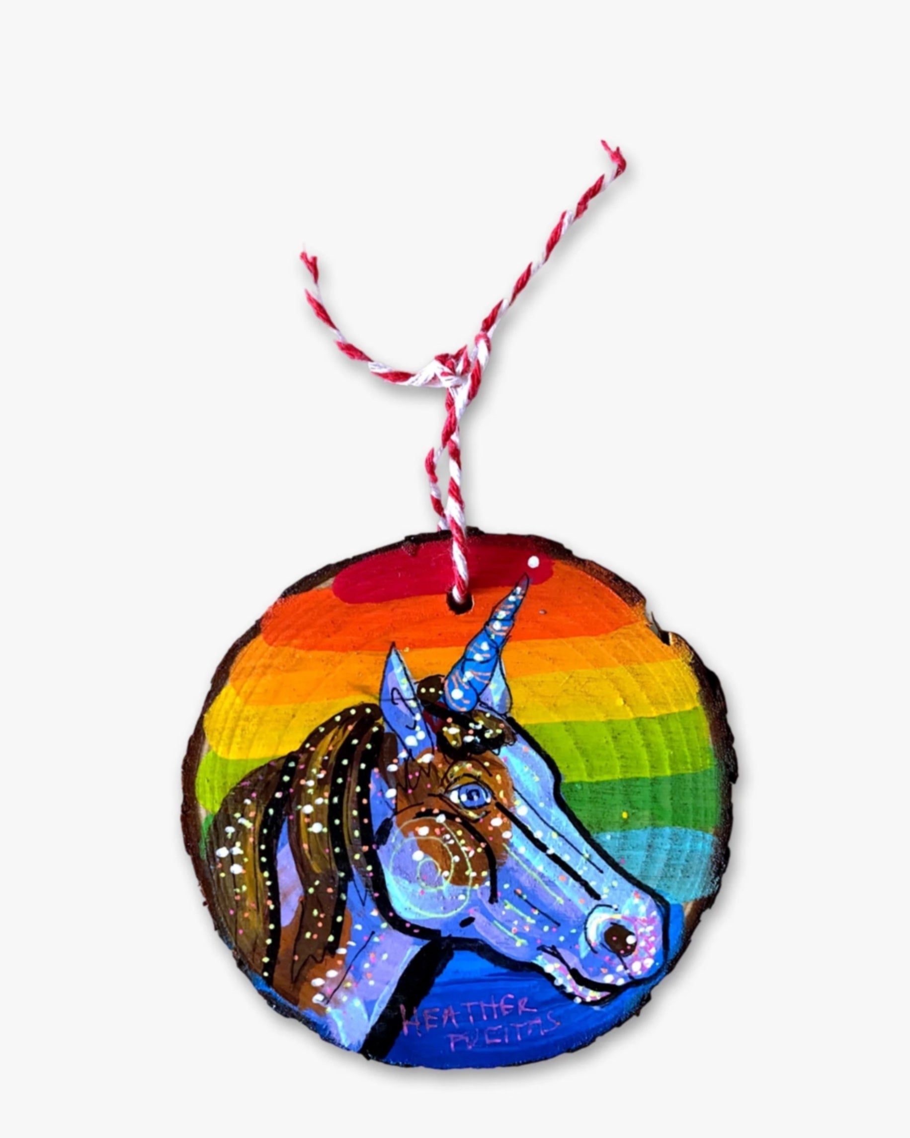 Uri The Unicorn - Hand Painted Ornament