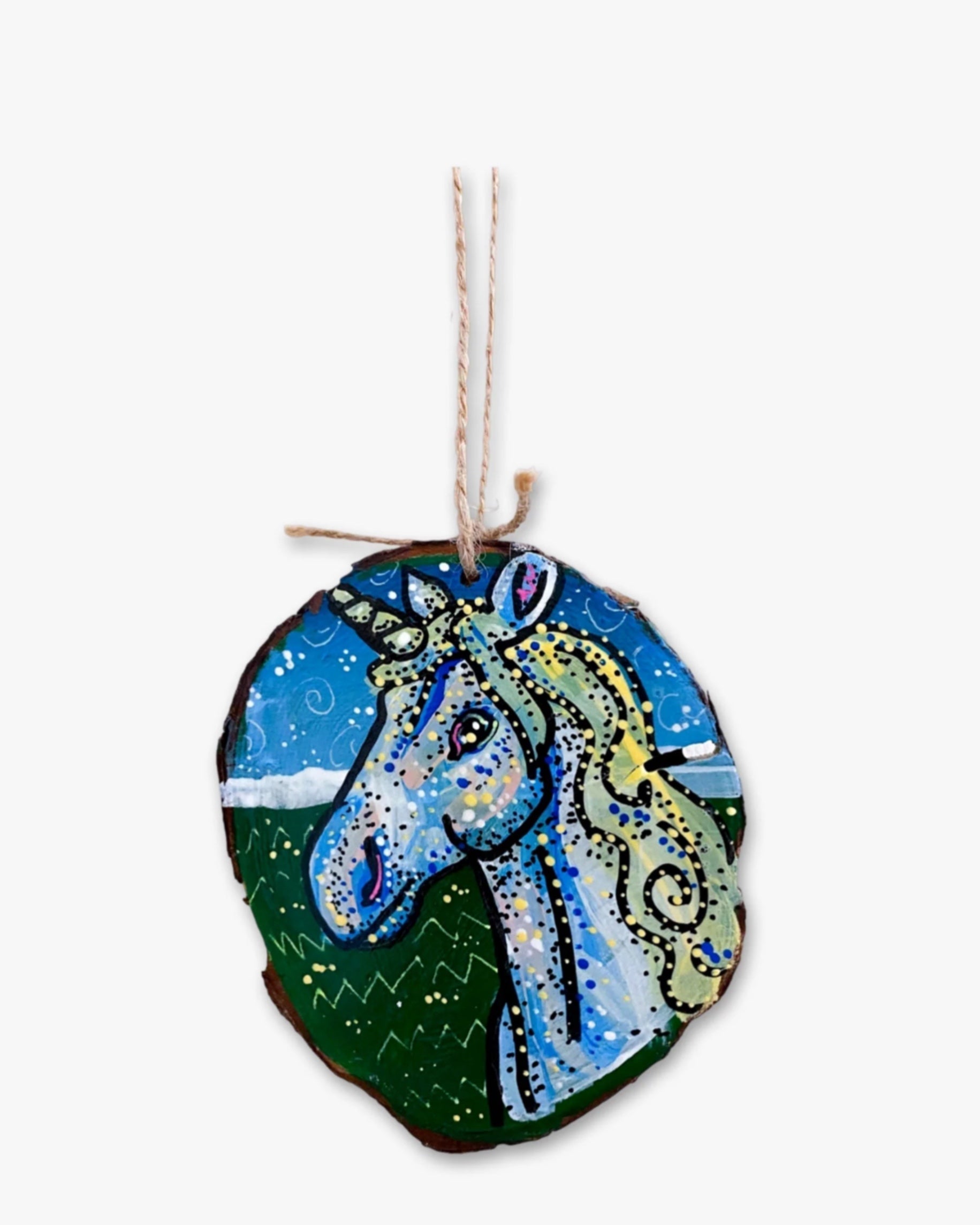 In The Stars Unicorn - Jumbo Hand Painted Ornament