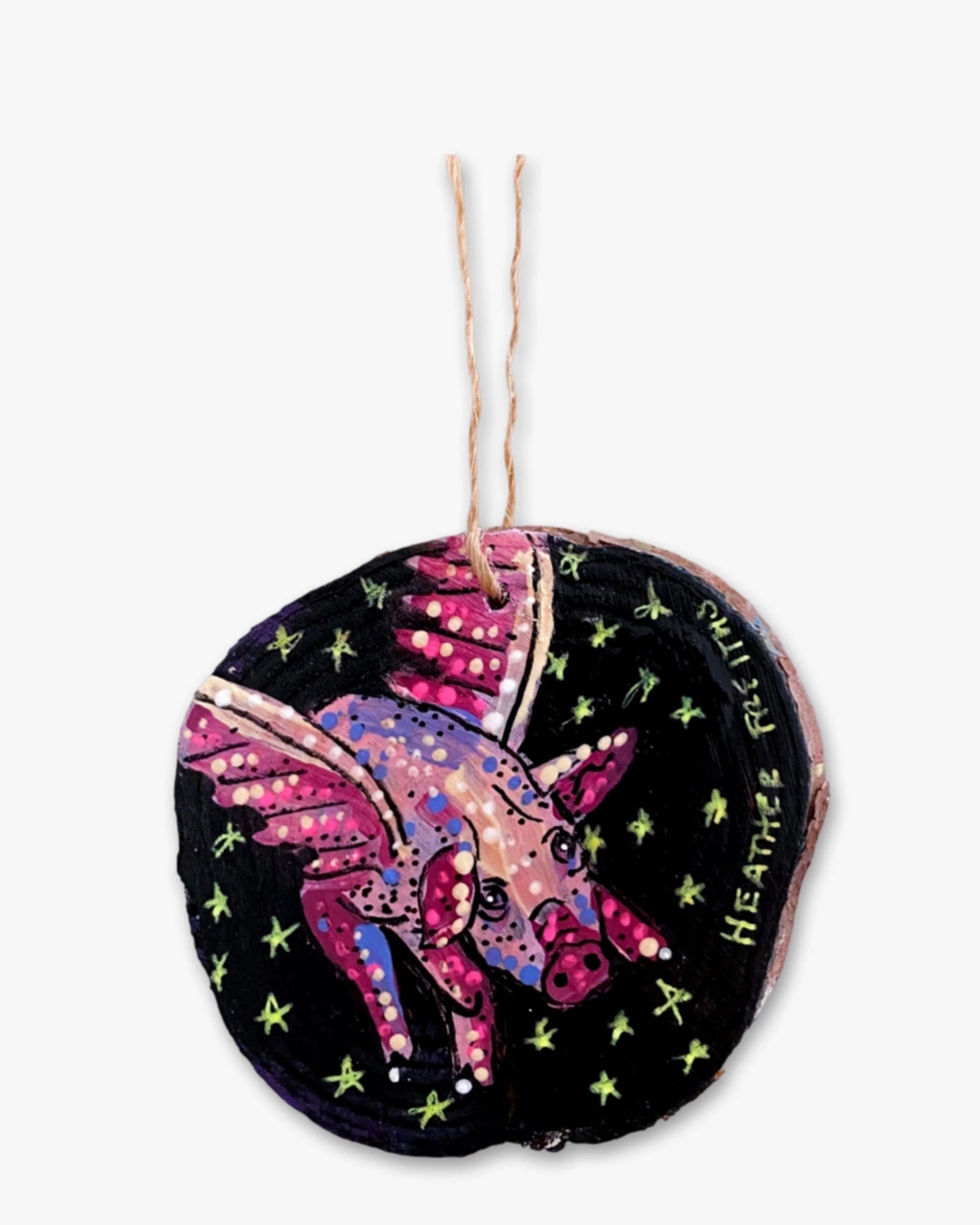 Princess When Pigs Fly - Hand Painted Ornament