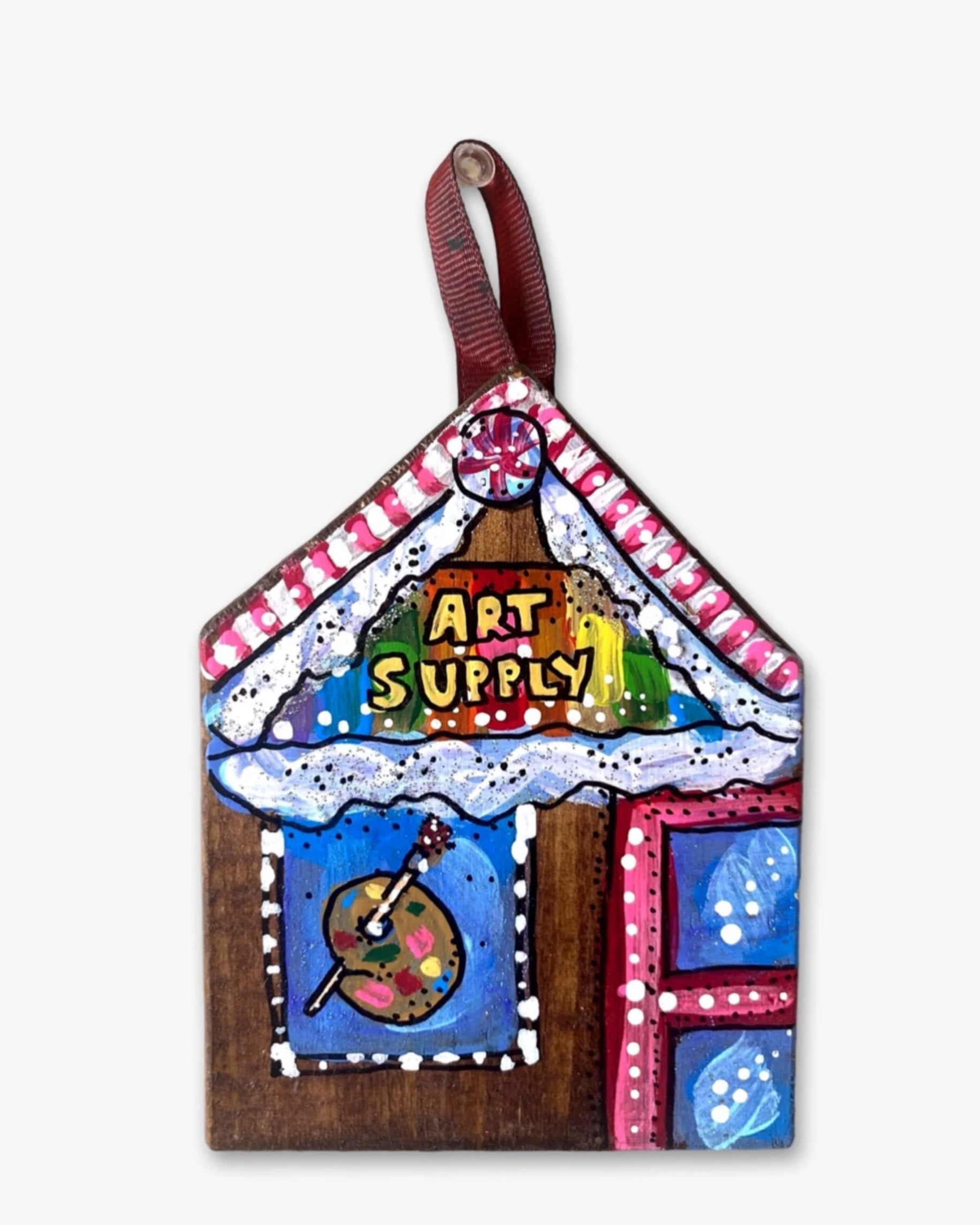 Art Supply Store - Hand Painted Ornament